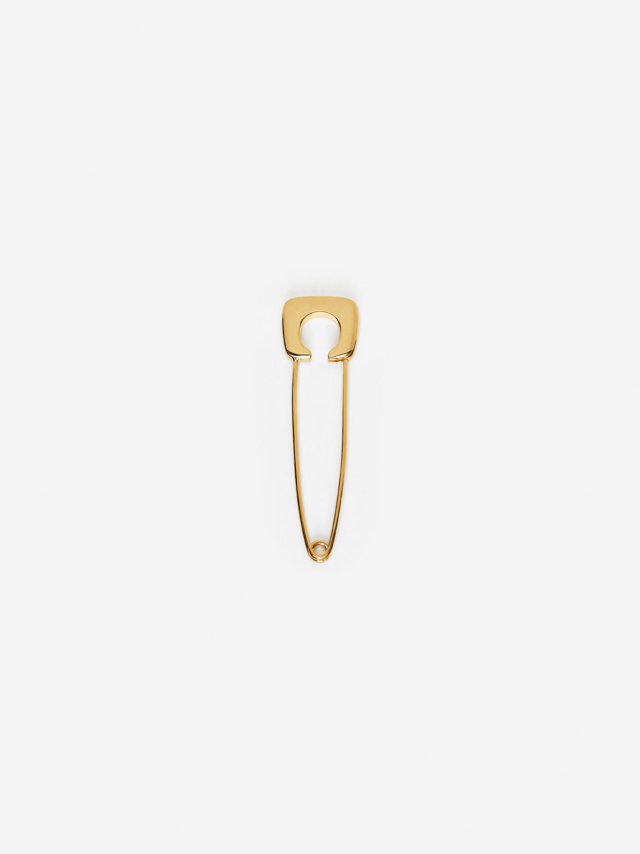 Gold-Plated Safety Pin Brooch - Gold - Women - StillMedia/DescriptiveStillLife - 1