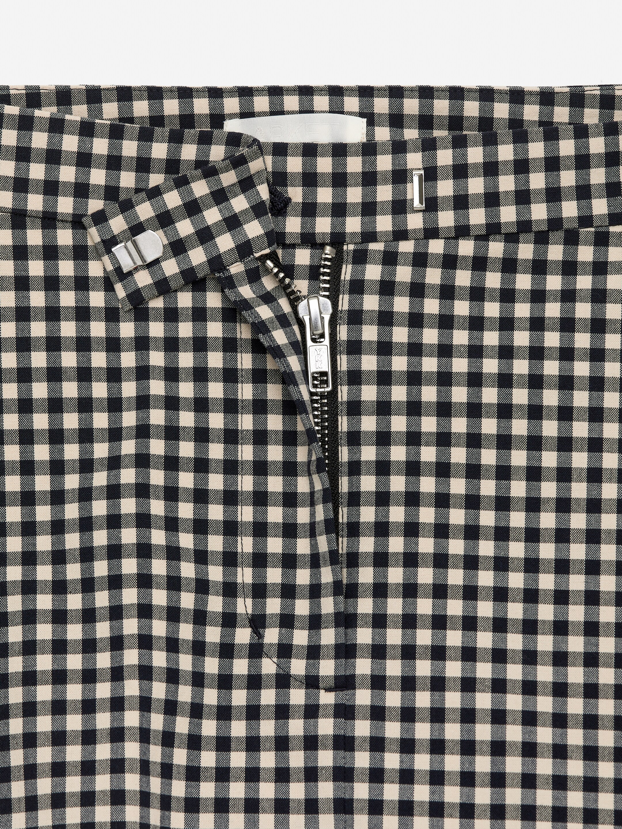 Vezi imaginea mai mare: Fustă mini cu model gingham - Albastru închis/Bej - FEMEI | H&M RO 6