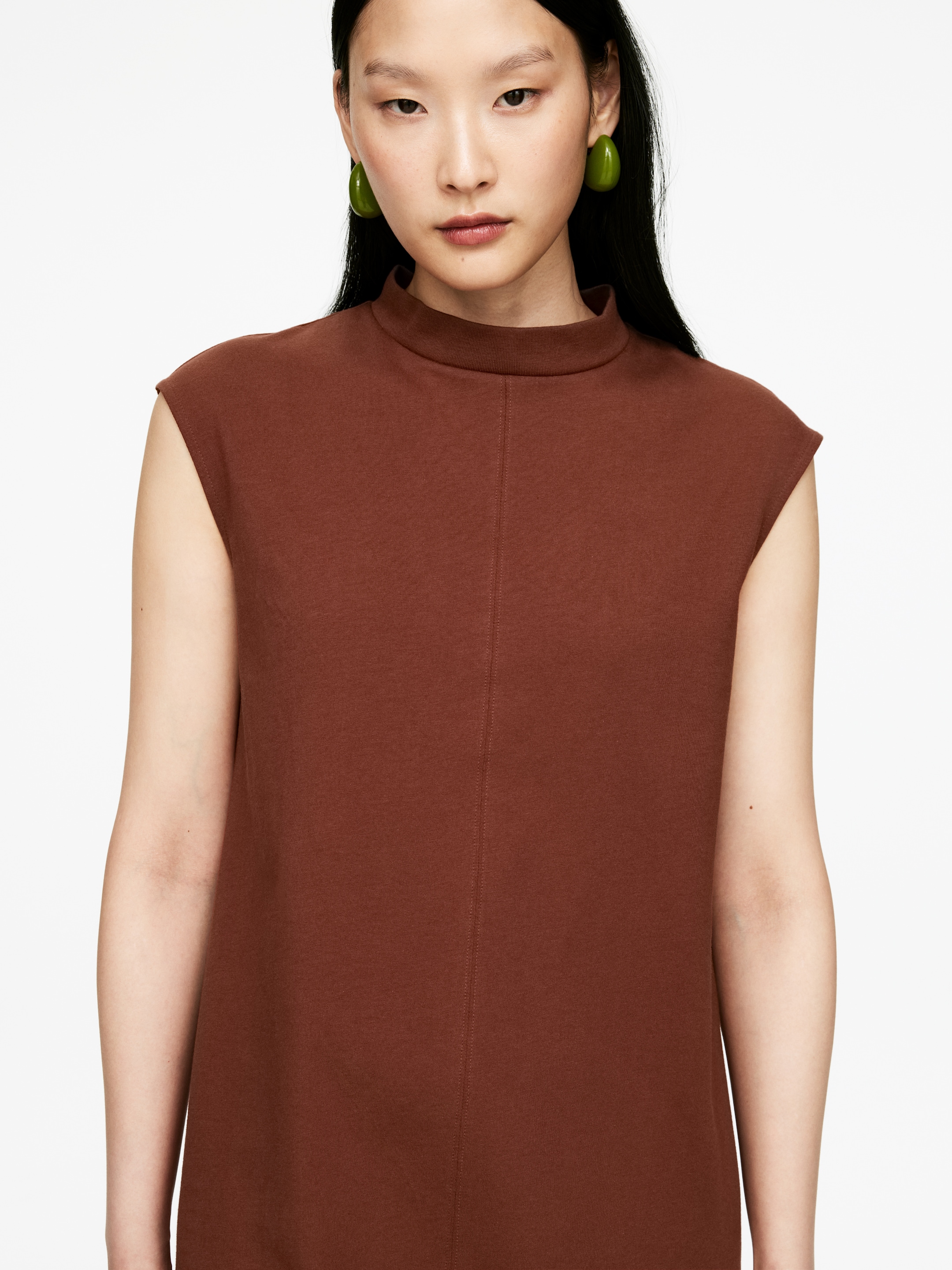 Visualizza immagine più grande: Mini abito con maniche ad aletta - Ruggine - DONNA | H&M IT 2