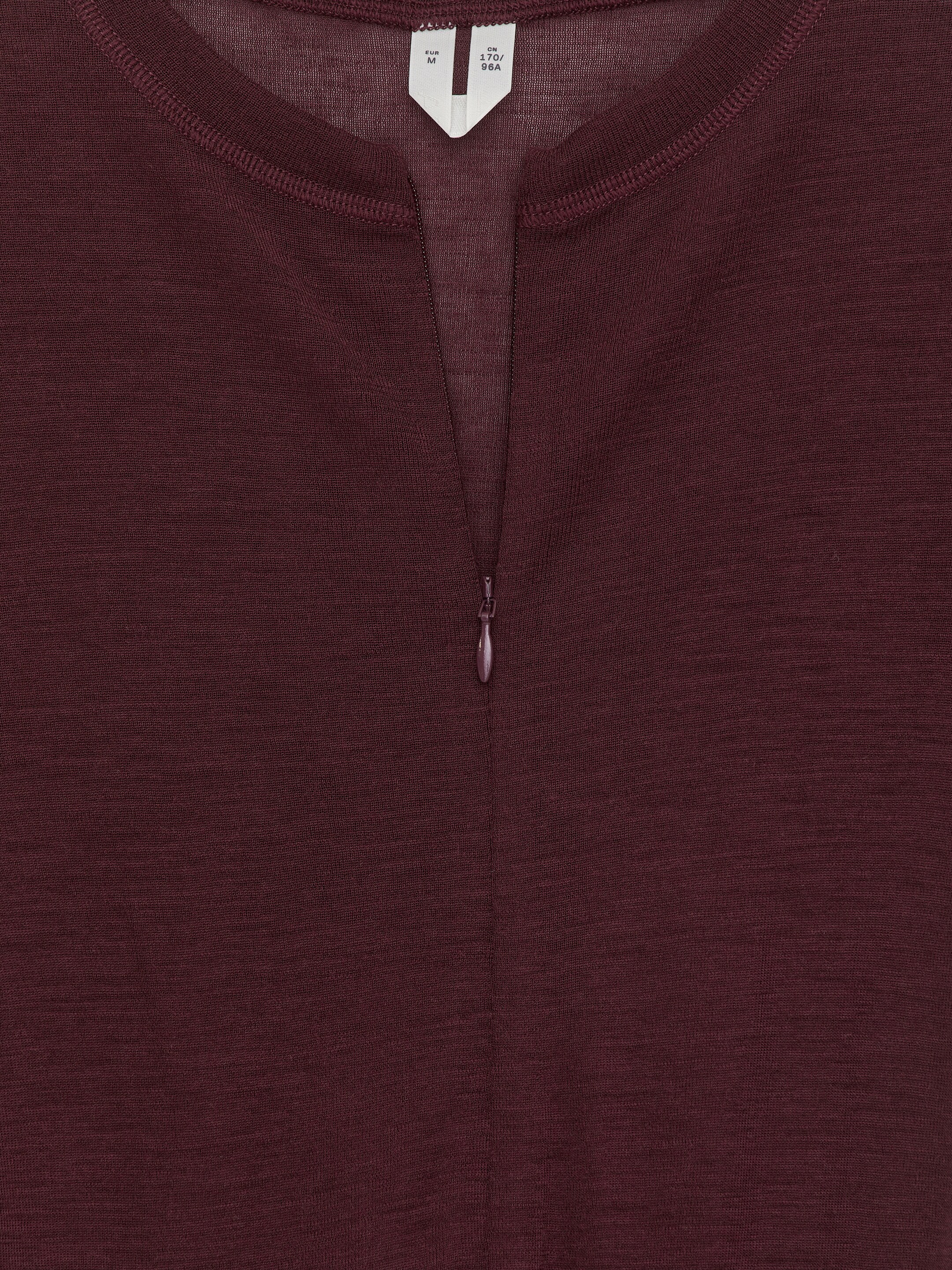 Ulltröja med dragkedja - Vinröd - Slim fit - Women - StillMedia/DescriptiveDetail - 1