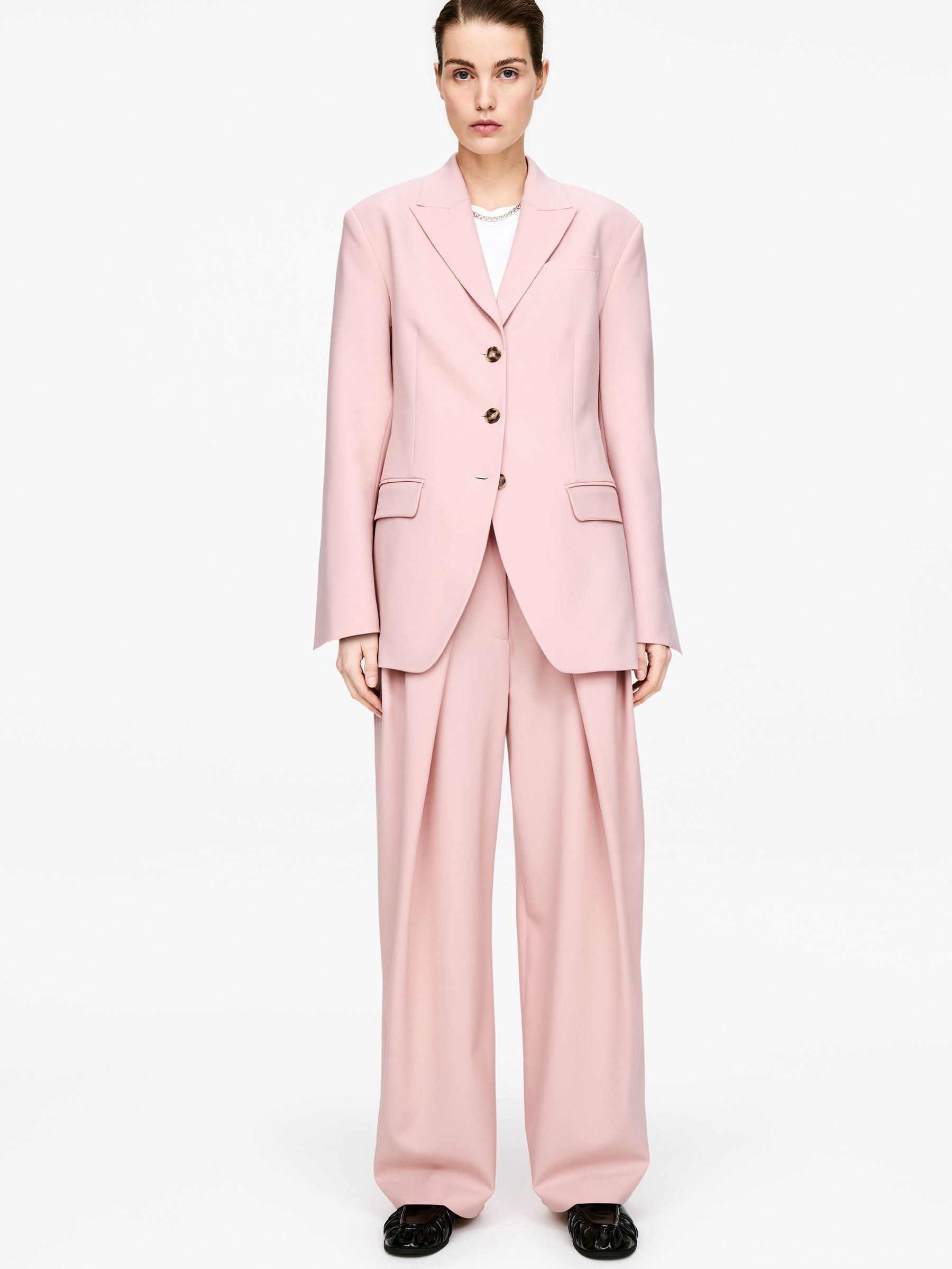 Drapierte Hose - Lachsrosa - Relaxed Fit - Women - StillMedia/Lookbook - 5