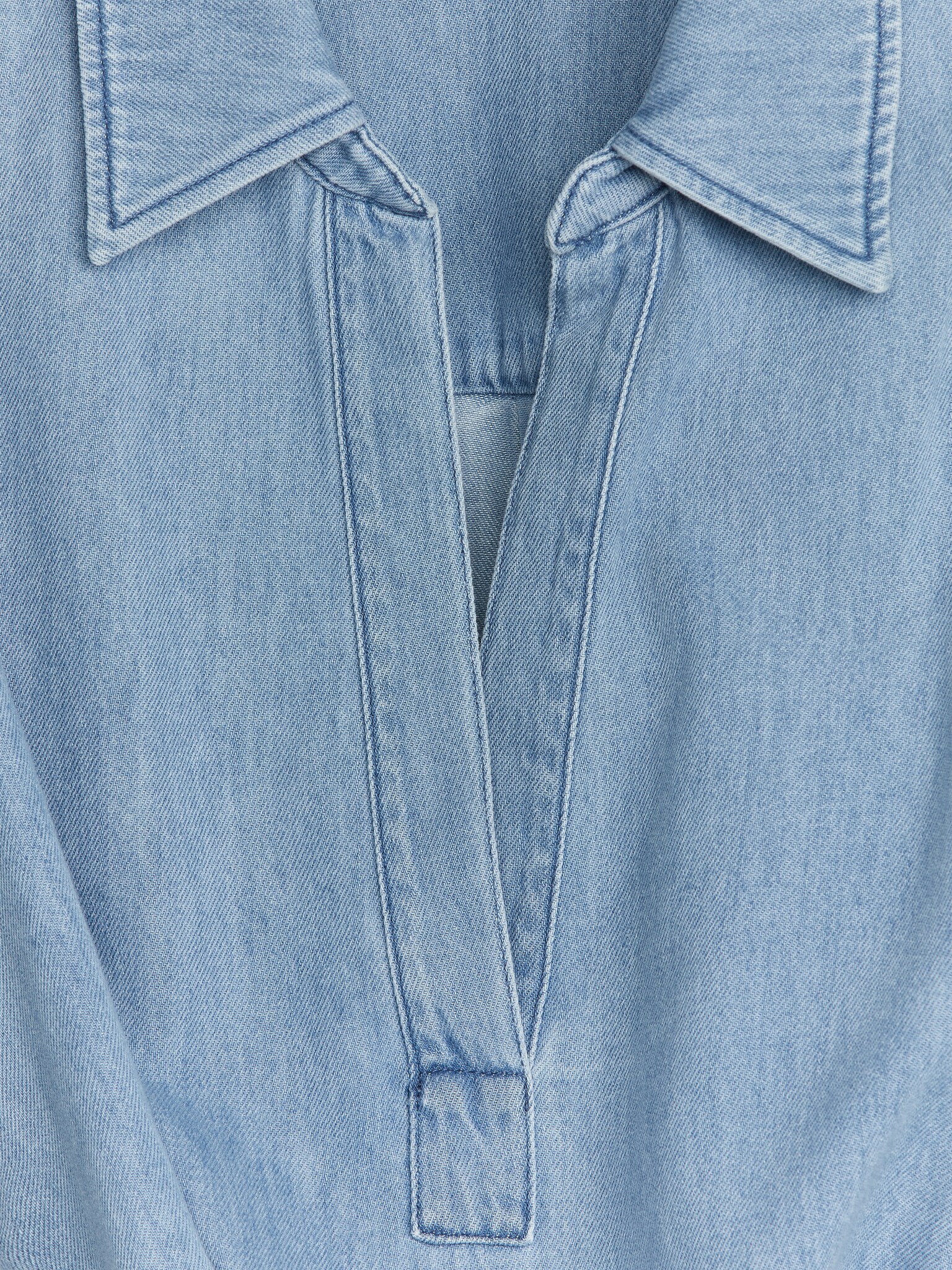 Relaxed Denim Tunic - Blue - 2