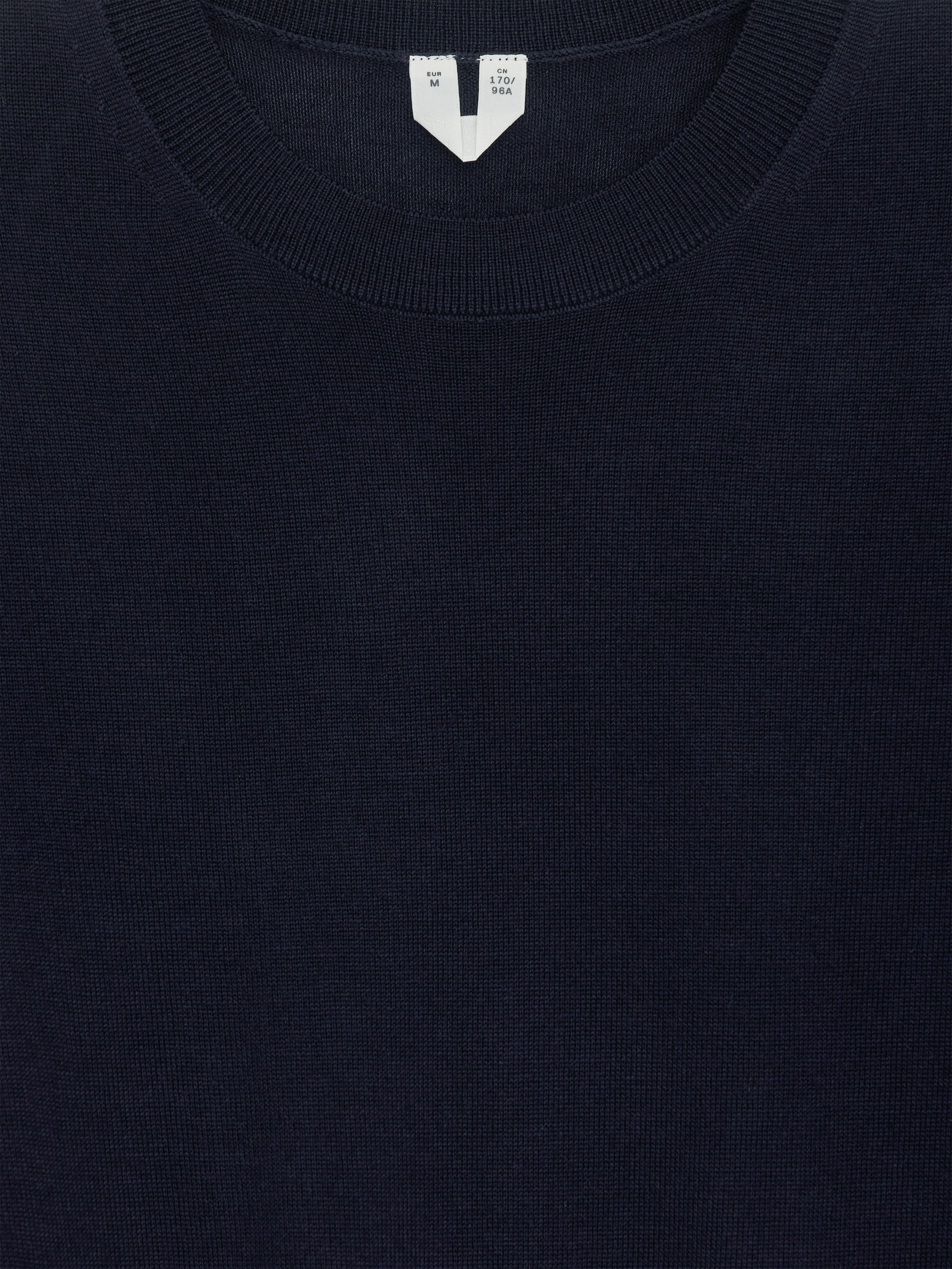 Knitted Merino Wool T-Shirt - Dark Blue - Regular fit - Women - StillMedia/DescriptiveDetail - 2