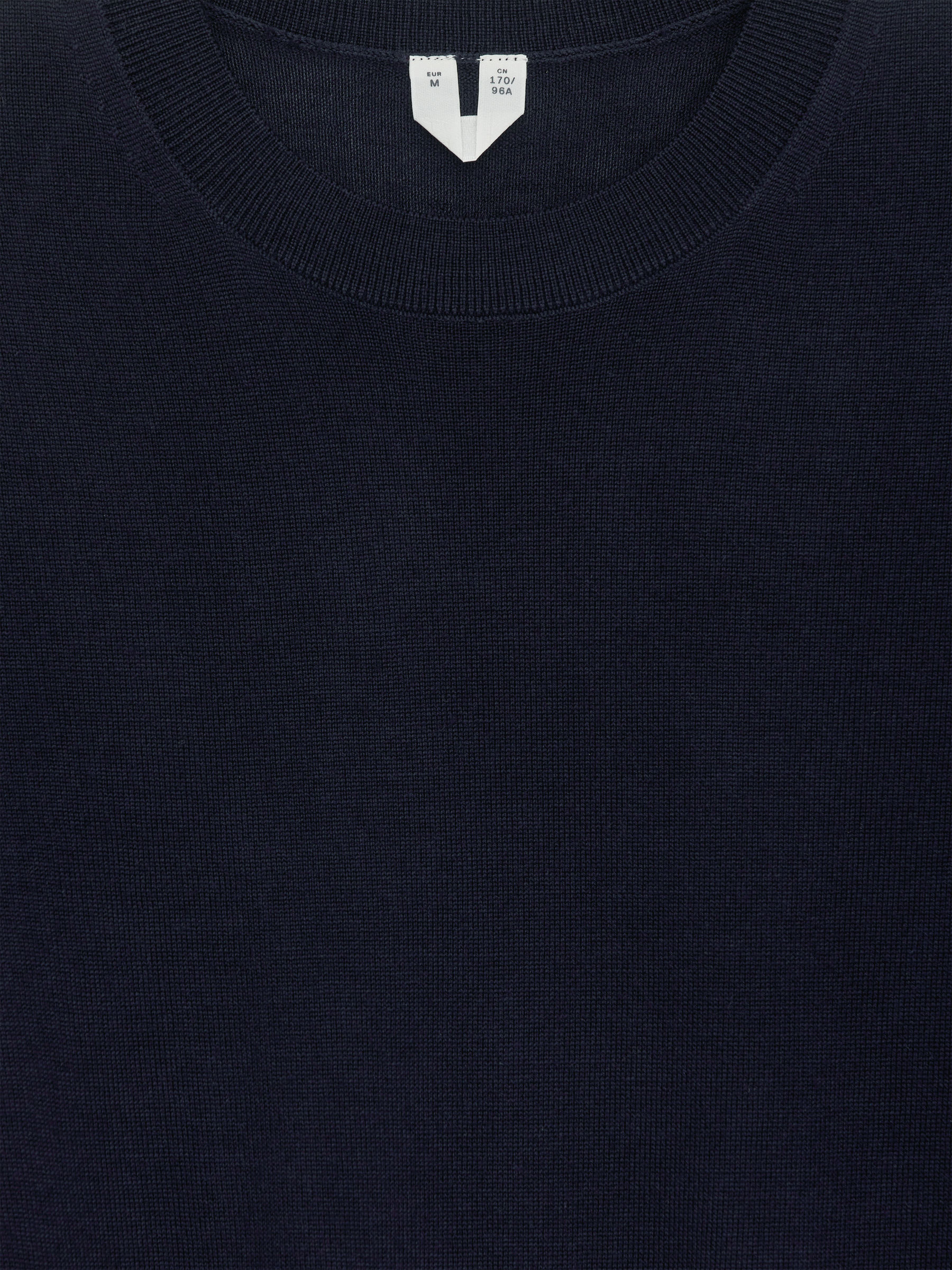 Knitted Merino Wool T-Shirt - Dark Blue - Regular fit - Women - StillMedia/DescriptiveDetail - 2