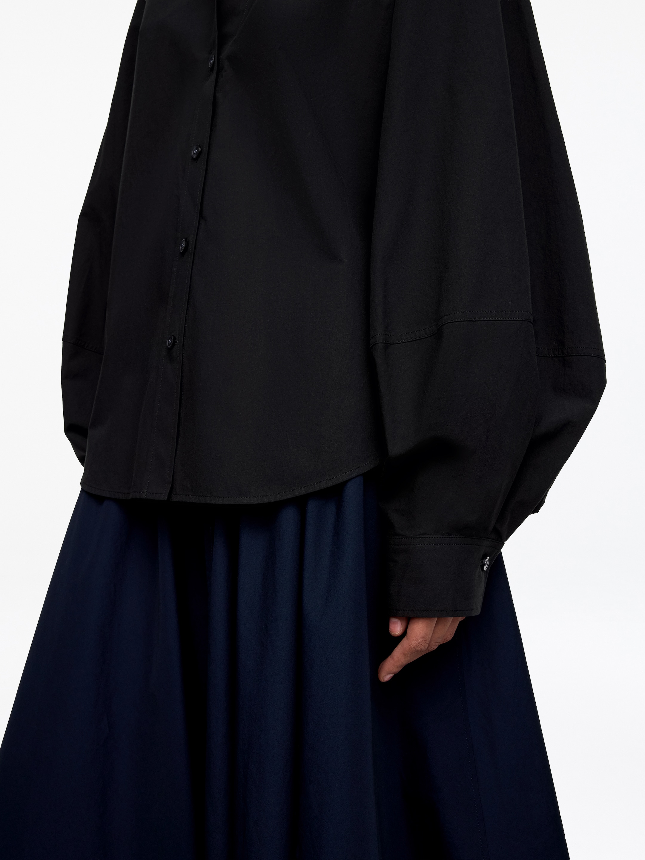Camisa de algodón pima - Negro - Corte estándar - women - StillMedia/Lookbook - 2