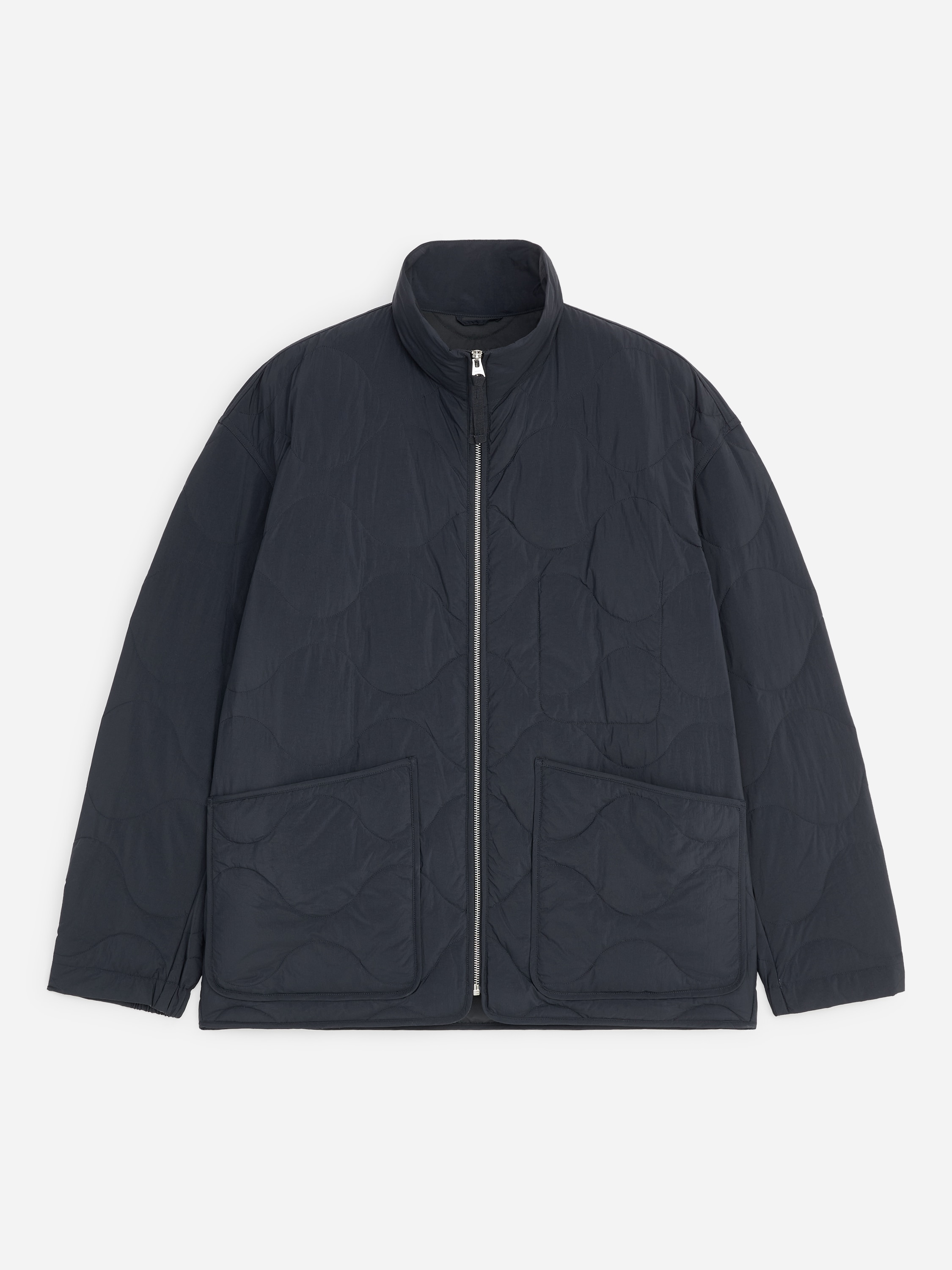 Veste matelassée en duvet - Bleu marine foncé/Beige