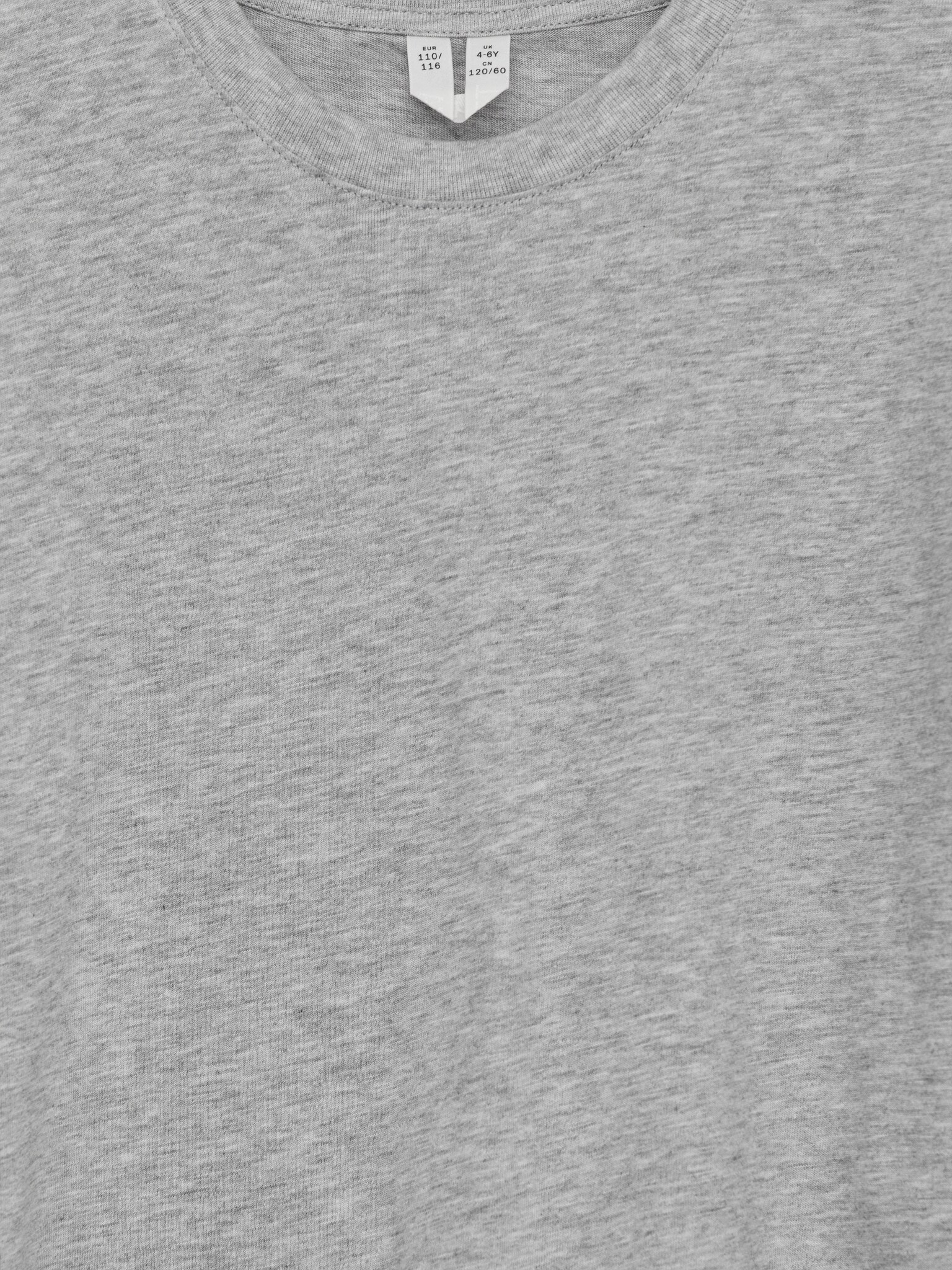 Crew-Neck T-Shirt - Grey Melange/Green/White/Dark Blue - 3