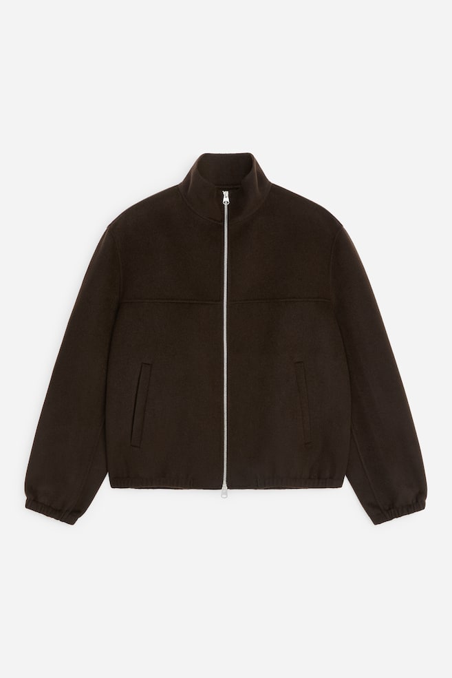 Blouson in tessuto doppiato - Marrone scuro - 1