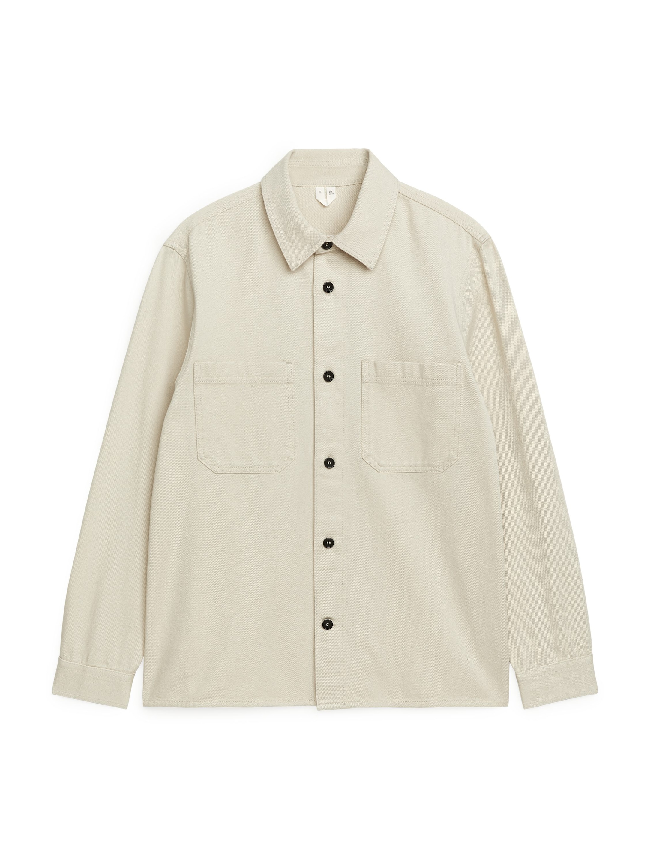 Visa större bild: Overshirt i bomullstwill - Oblekt - HERR | H&M FI 1