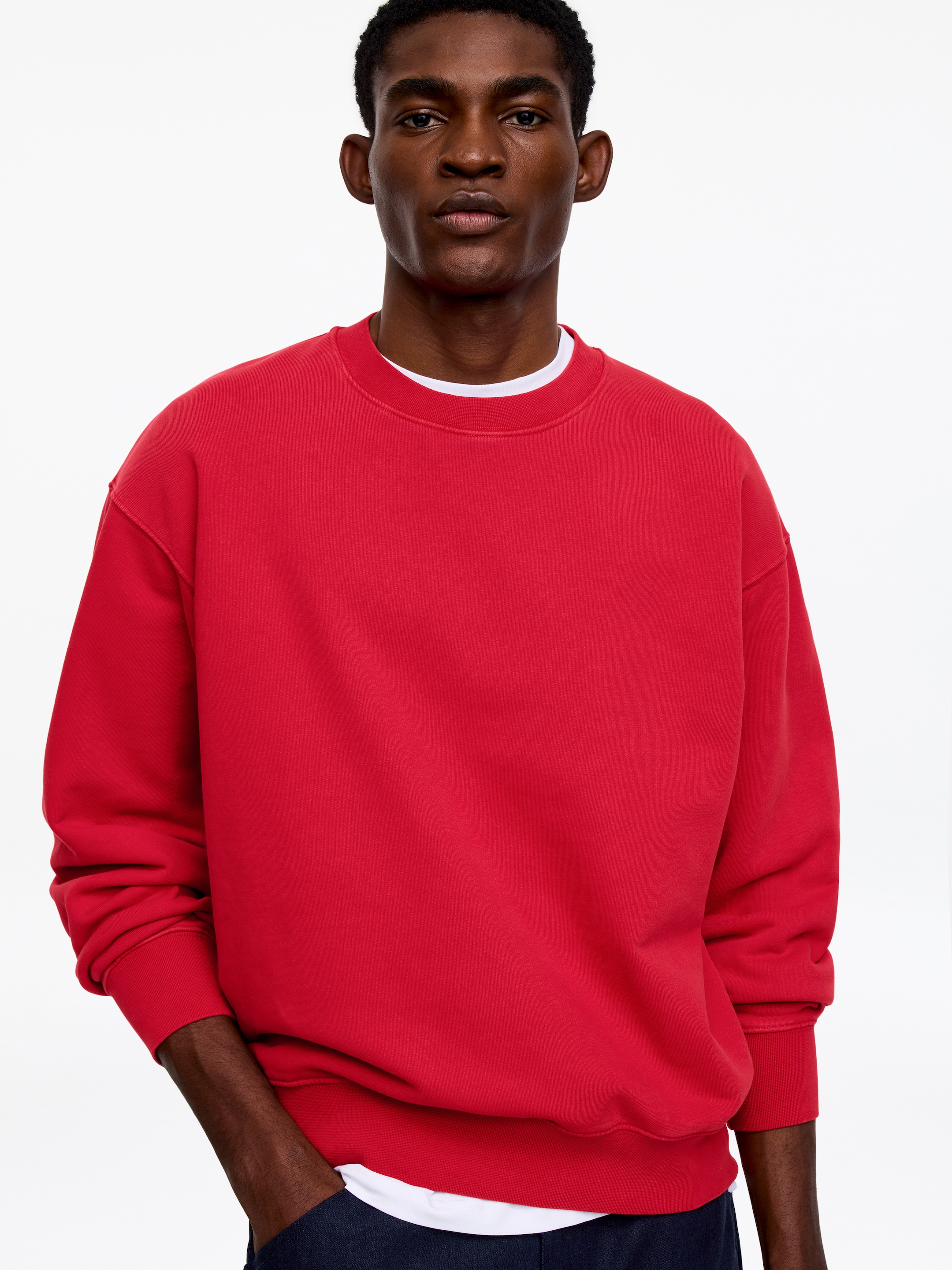 Legeres Sweatshirt - Rot - Relaxed Fit - Herren - StillMedia/Lookbook - 2