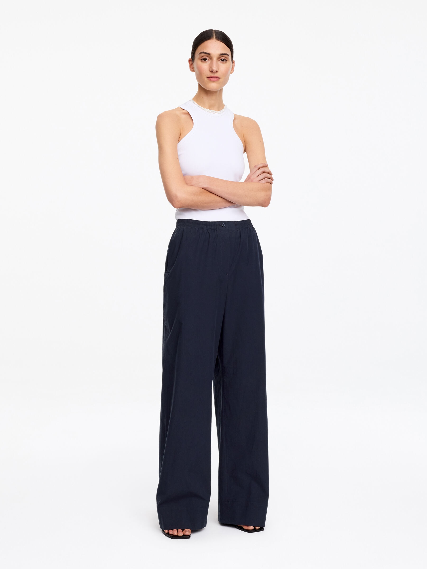 Pyjamasbyxor i bomull-#0A041F-19085
