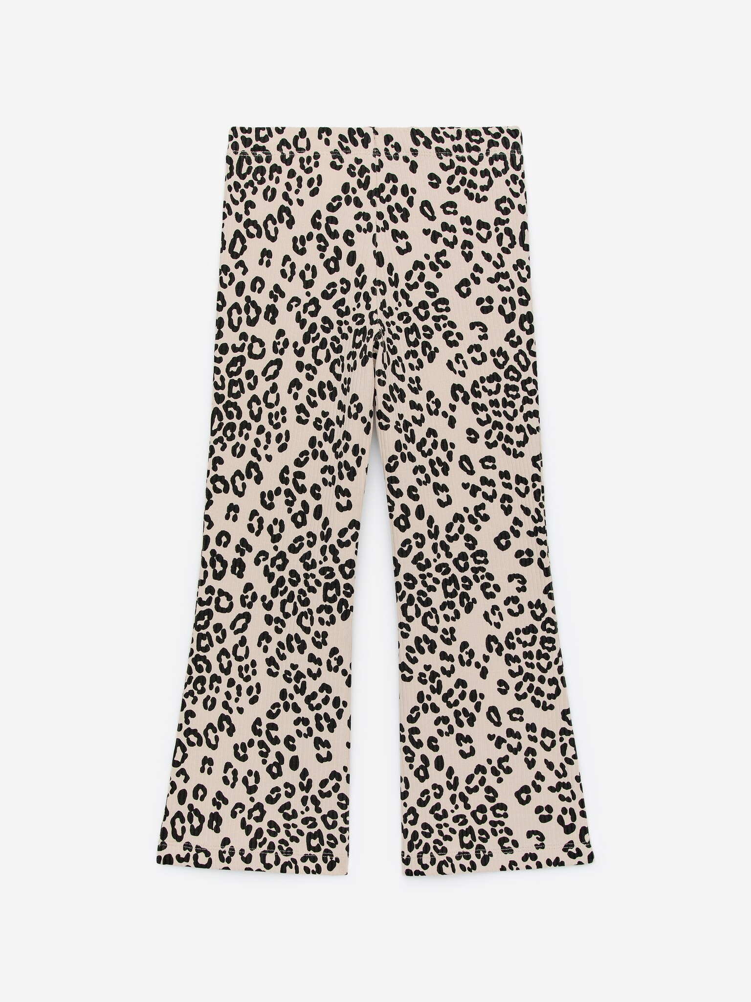 Ausgestellte gerippte Leggings - Beige/Schwarz/Schwarz/Graumeliert/Cremeweiß - 3