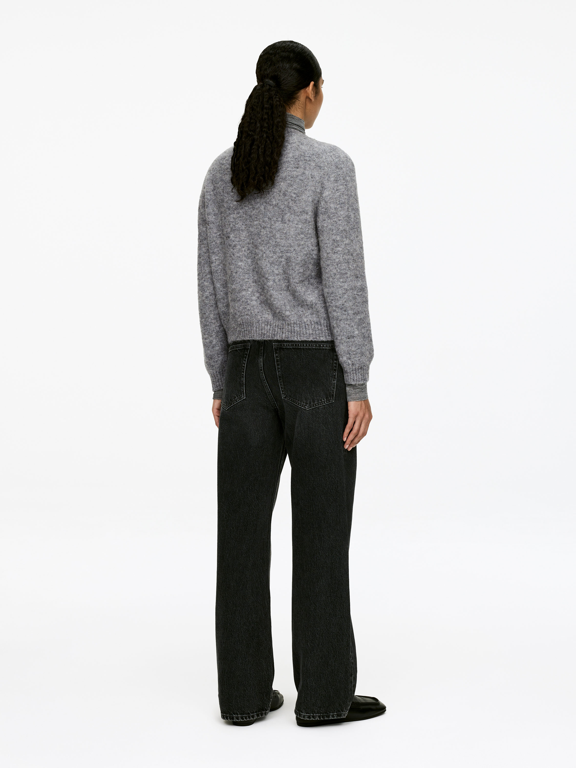 Alpaca-Wool Blend Cardigan - Grey Melange - Regular fit - Women - StillMedia/Lookbook - 6