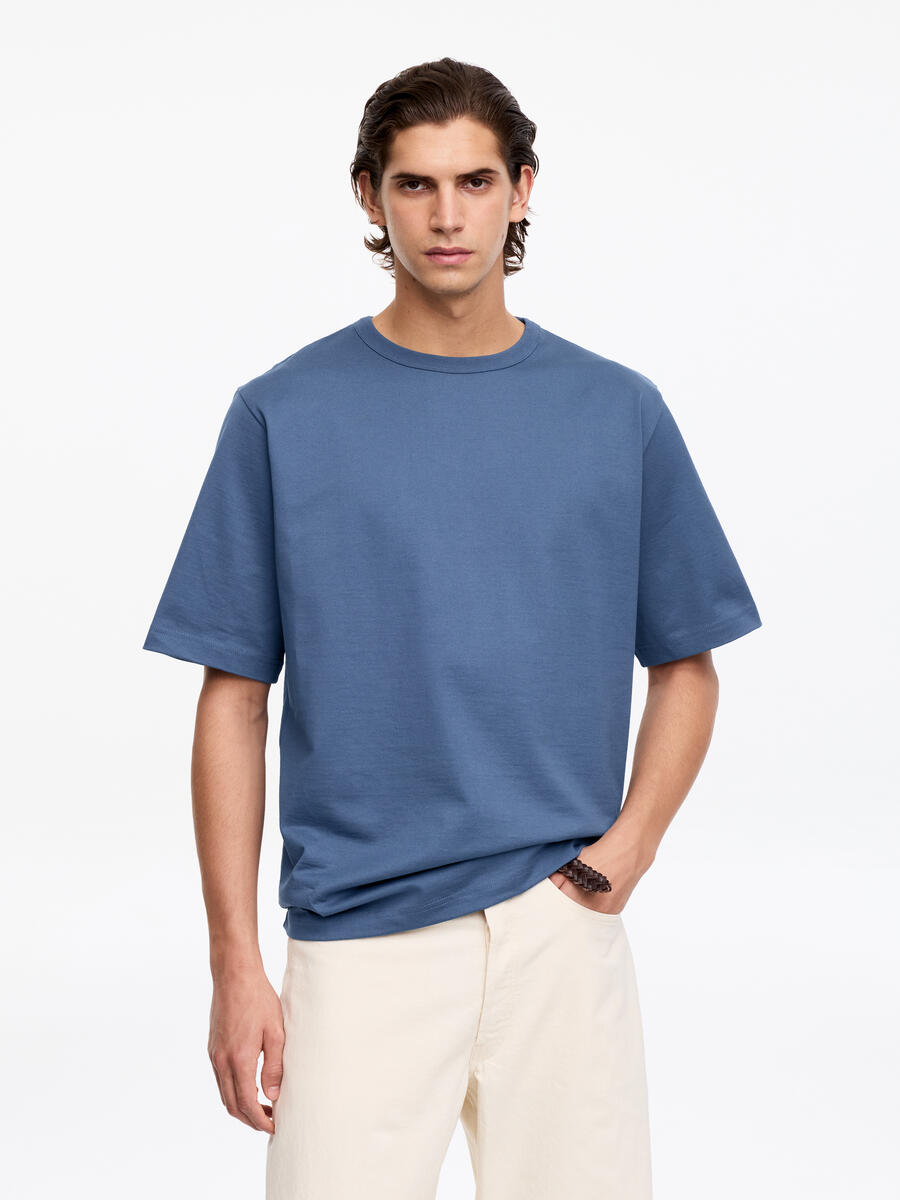 ARKET Men's  270 Gsm Oversized T-Shirt Blue,  size M