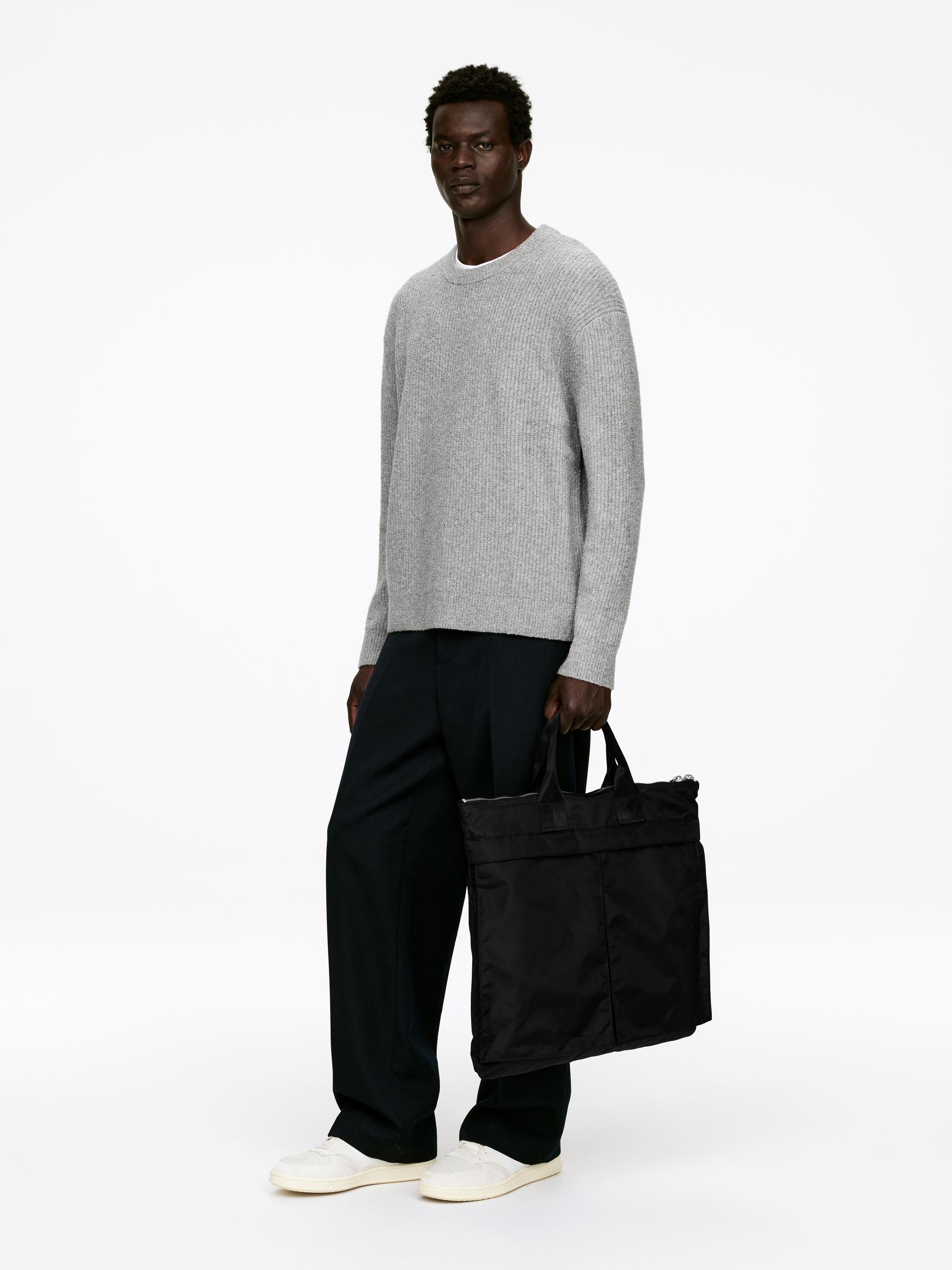 Cotton-Blend Jumper - Grey Melange - Regular fit - Men - StillMedia/Lookbook - 3