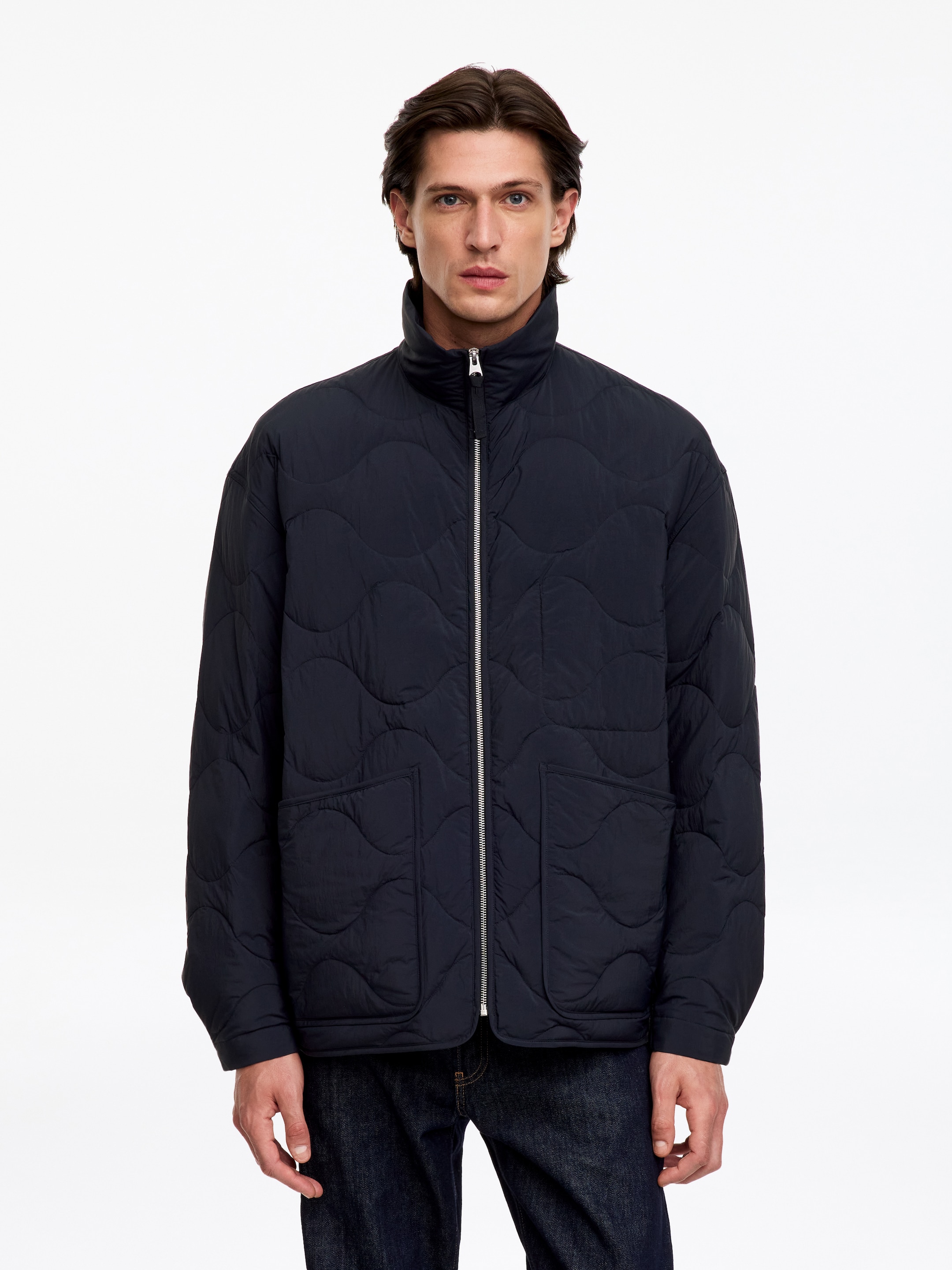 Gesteppte Daunenjacke - Dunkles Marineblau - Relaxed Fit - men - StillMedia/Lookbook - 3