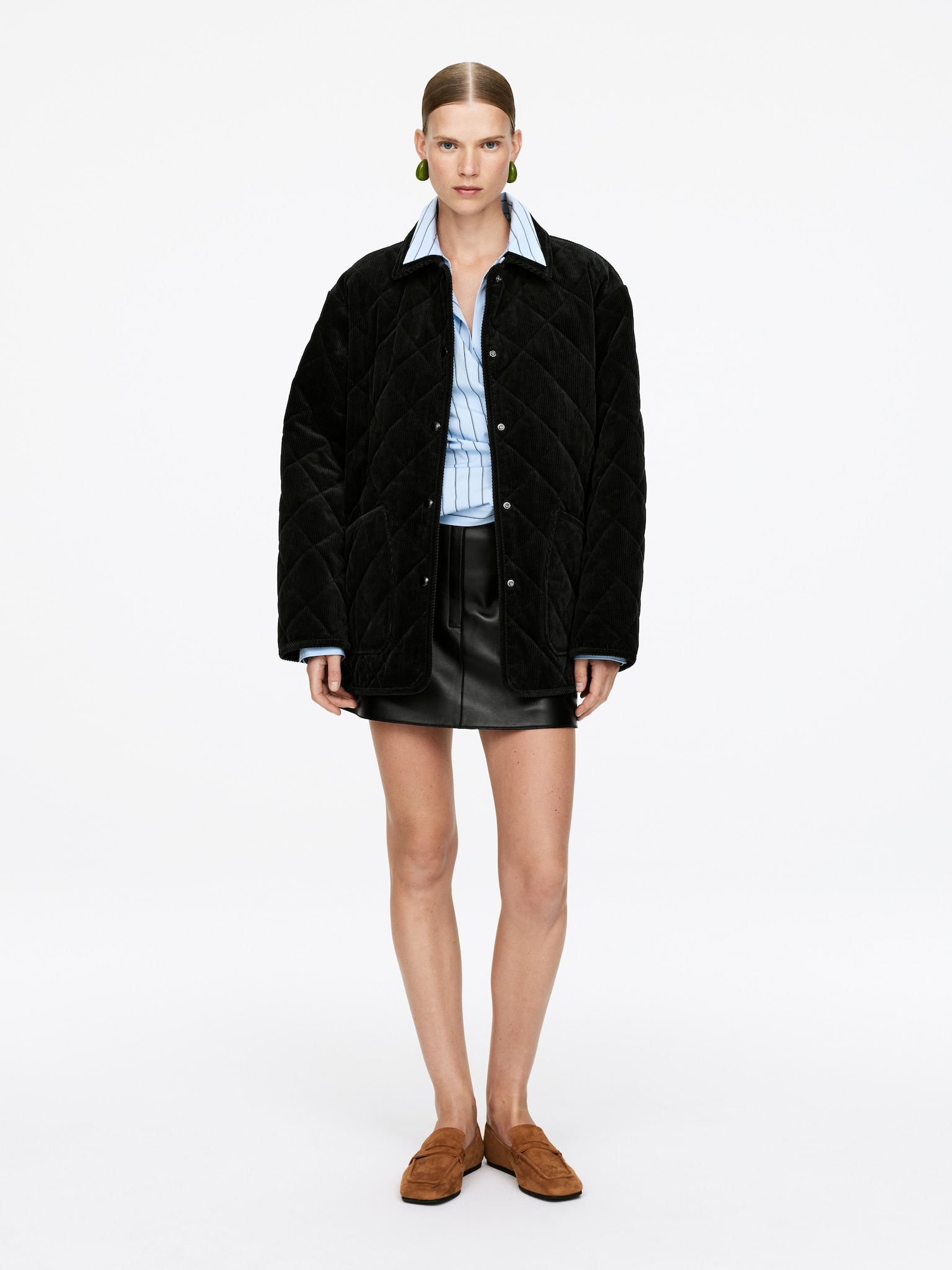 Veste en velours côtelé - Noir