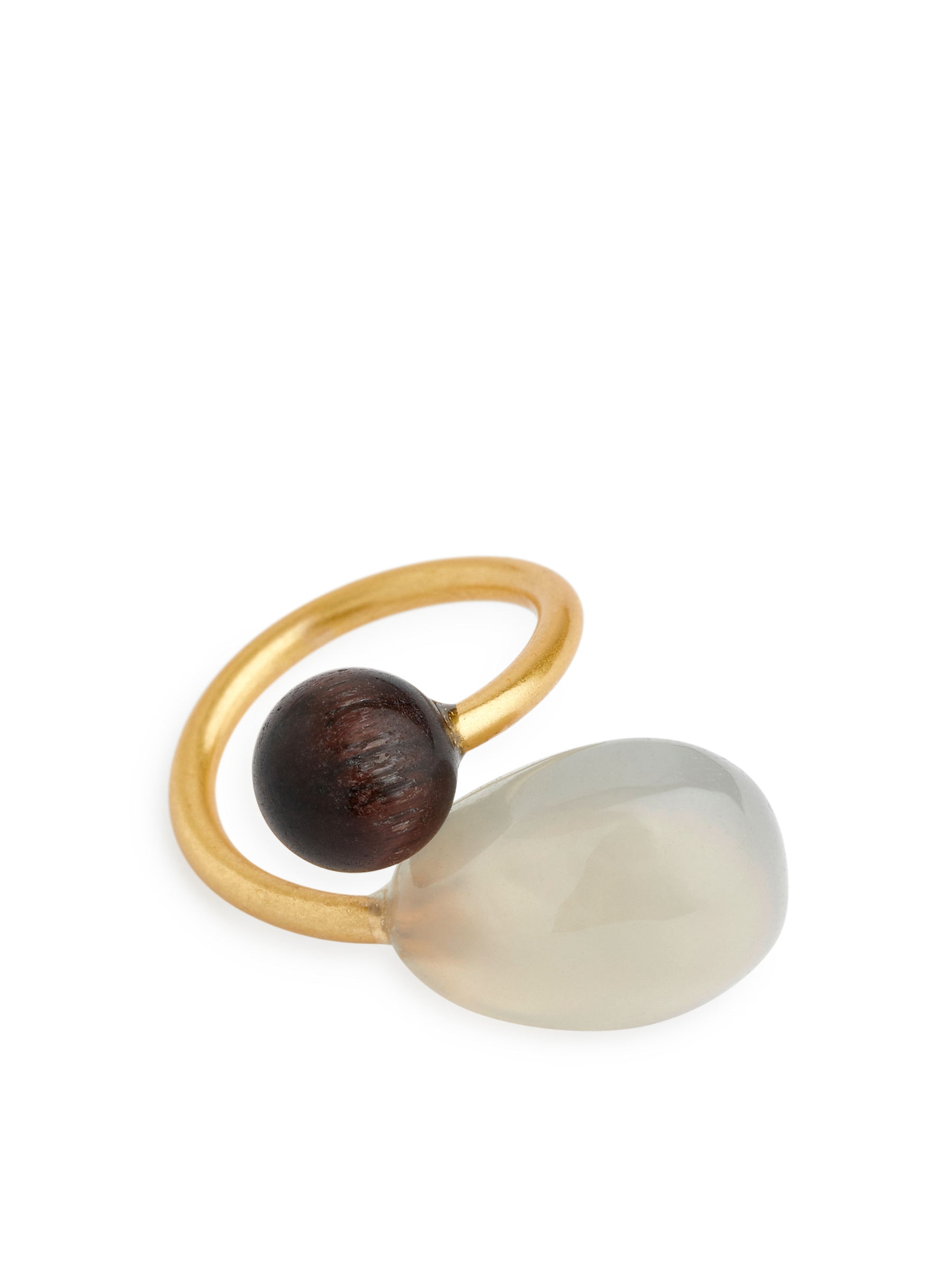 Offener Ring mit zwei Steinen - Gold - Damen - StillMedia/DescriptiveStillLife - 1