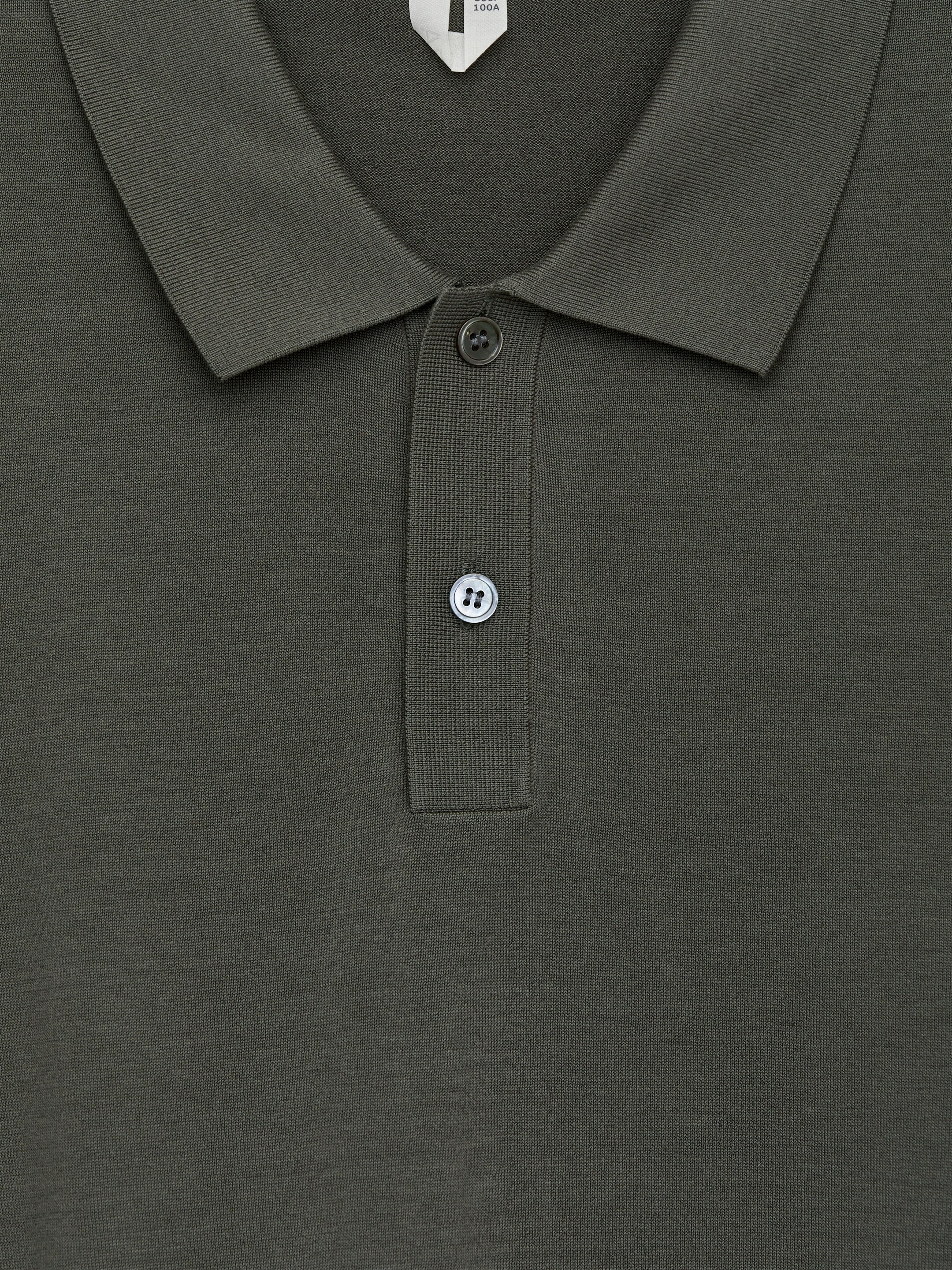 Agrandir l'image: Polo en soie et coton - Vert kaki - HOMME | H&M CH 2