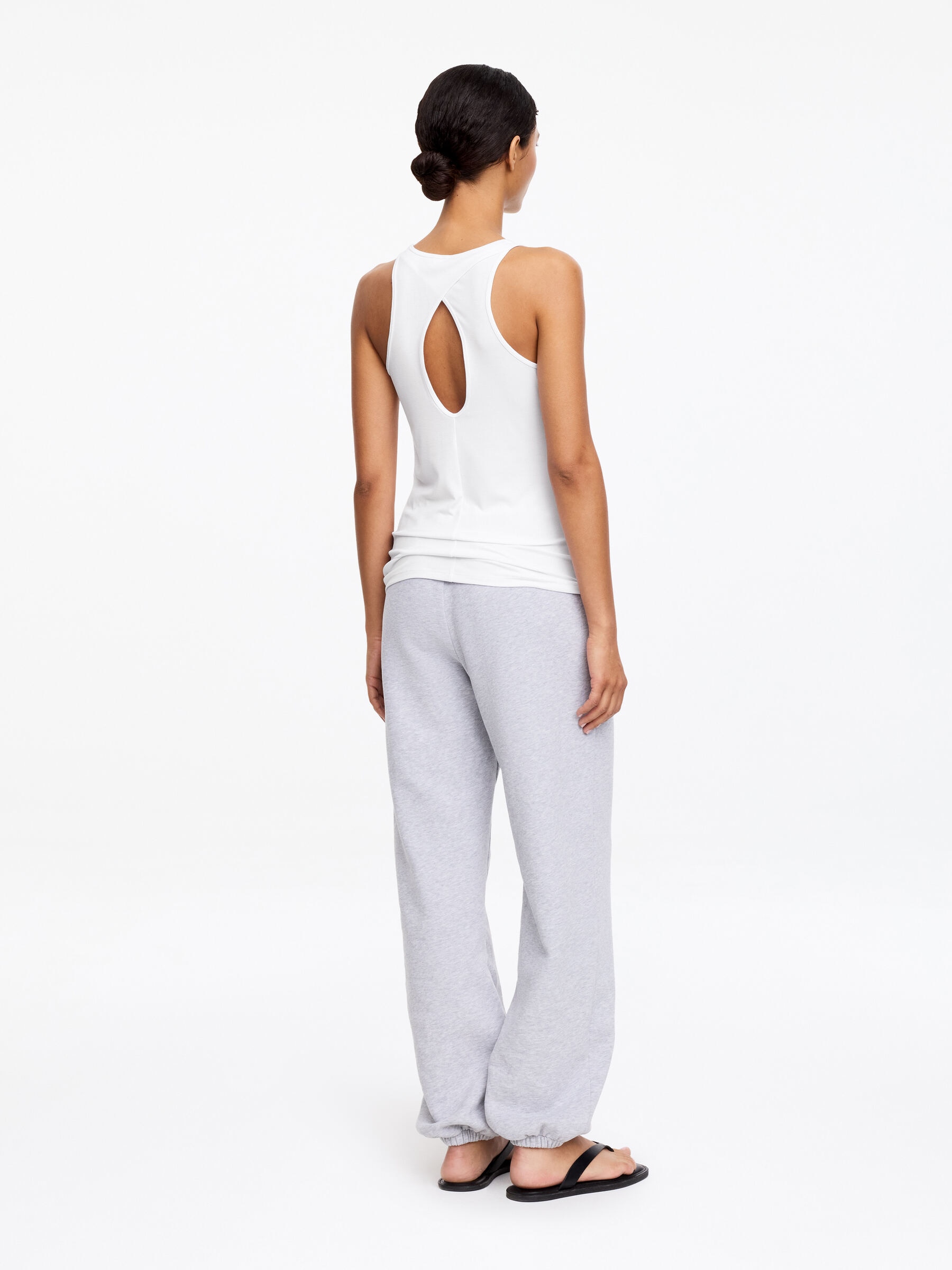 Ribbed Tank Top - White - Regular fit - Women - StillMedia/Lookbook - 2