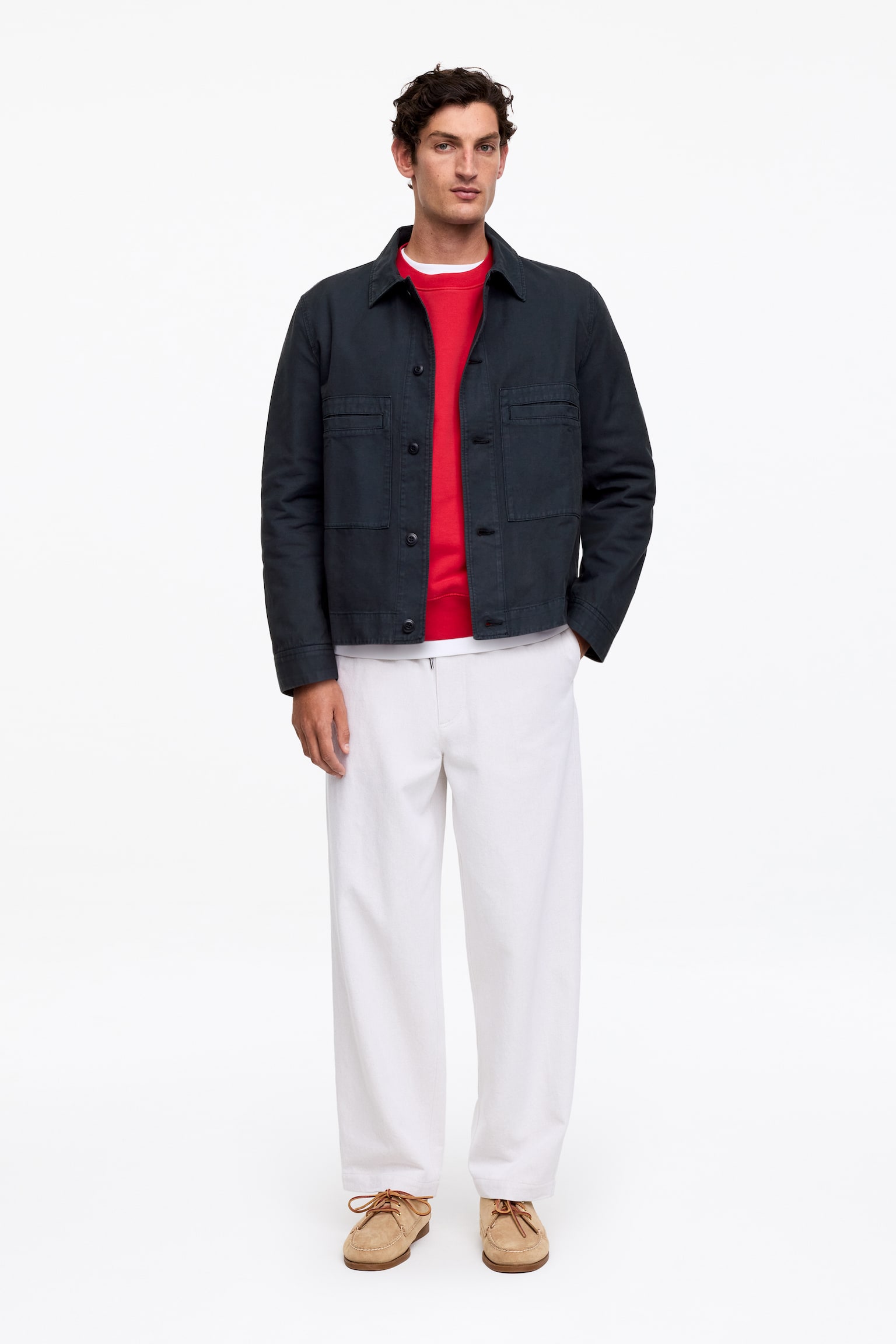 Workwear-jack van katoen - Donkerblauw - 1
