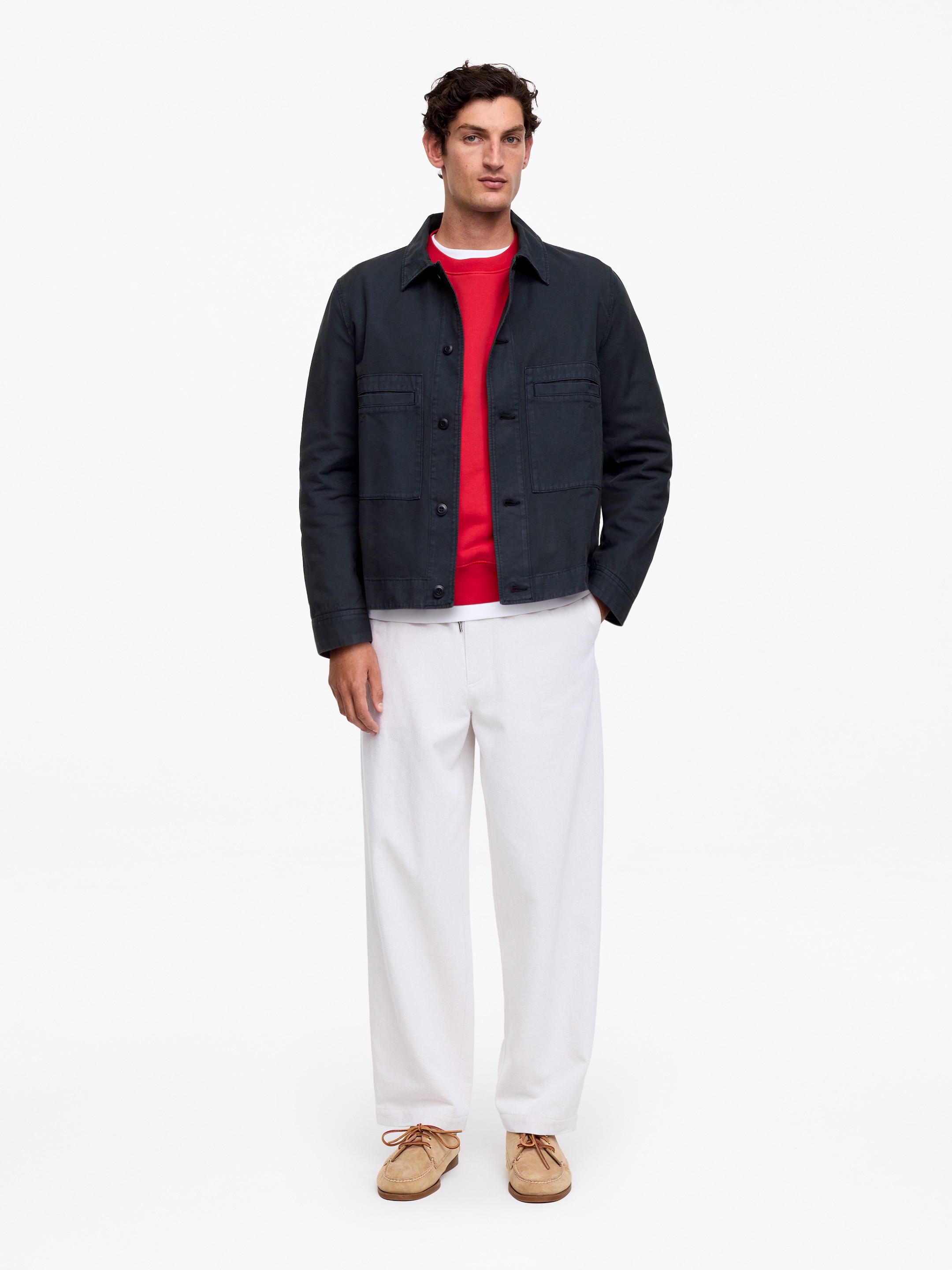 Veste utilitaire en coton - Bleu foncé - Relaxed fit - Homme - StillMedia/Lookbook - 4
