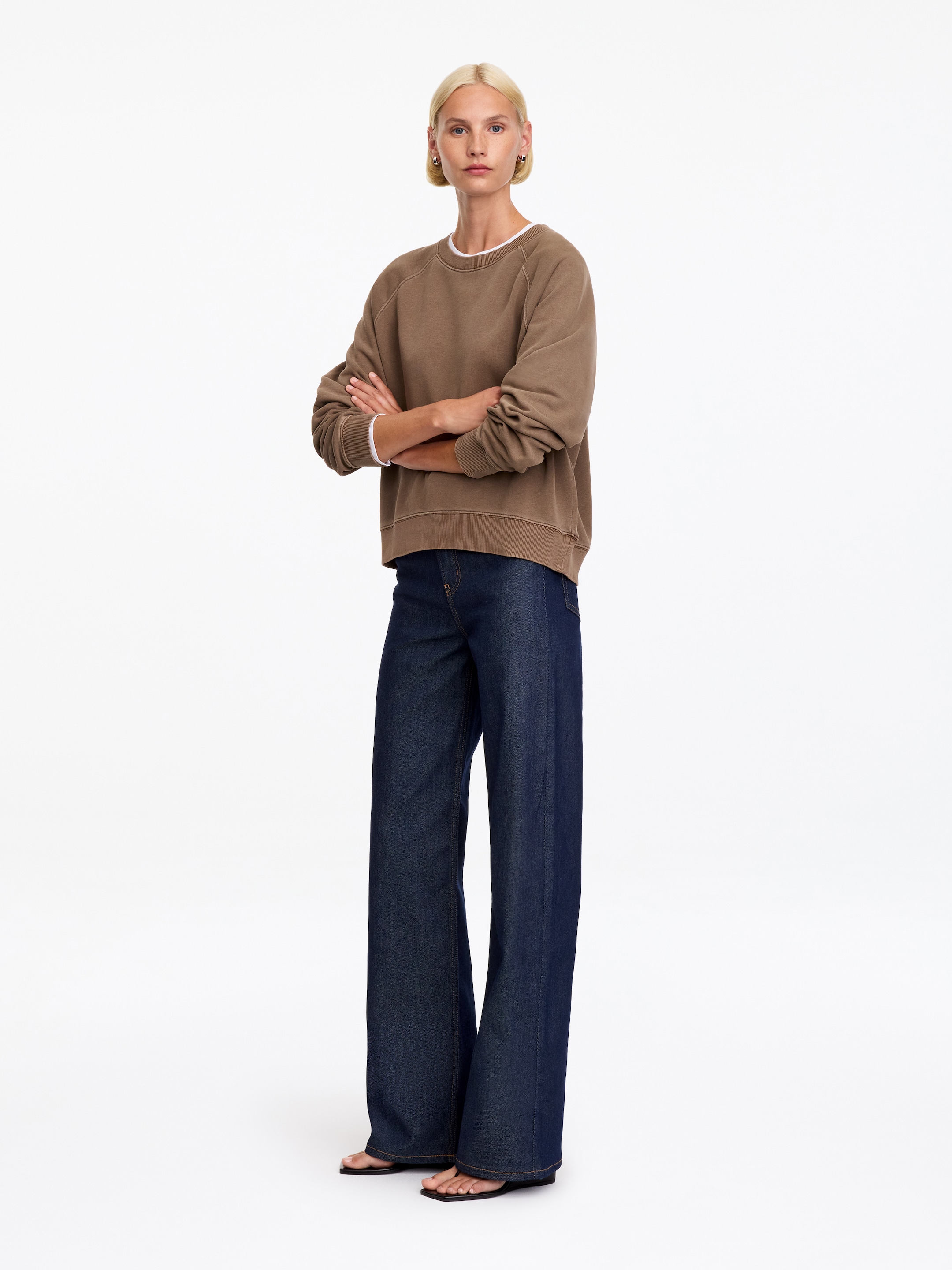 Terry Sweatshirt - Brown - Regular fit - women - StillMedia/Lookbook - 16