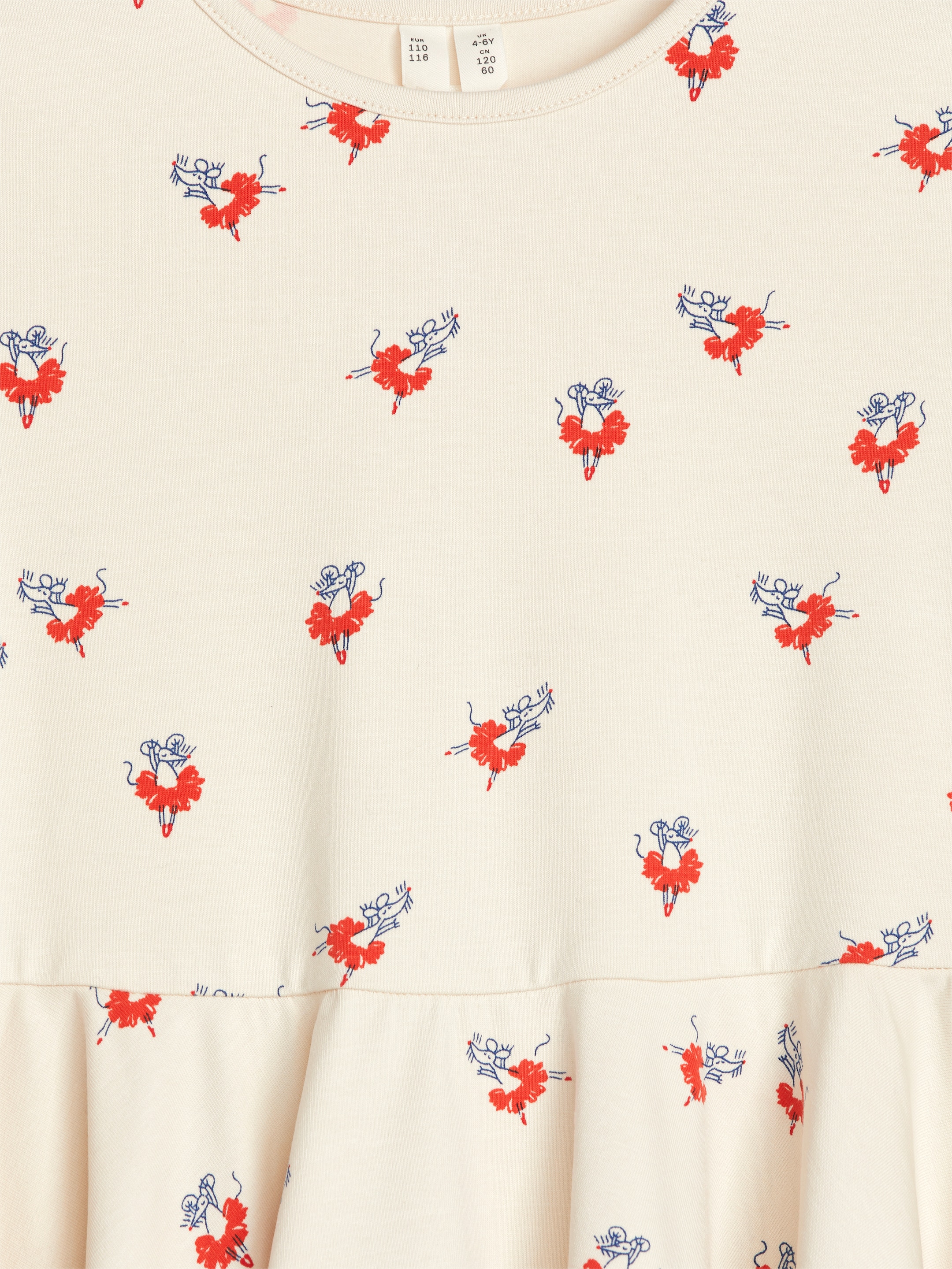 Größeres Bild ansehen: Jerseykleid - Cremeweiß/Ballerinas - Kids | H&M DE 3