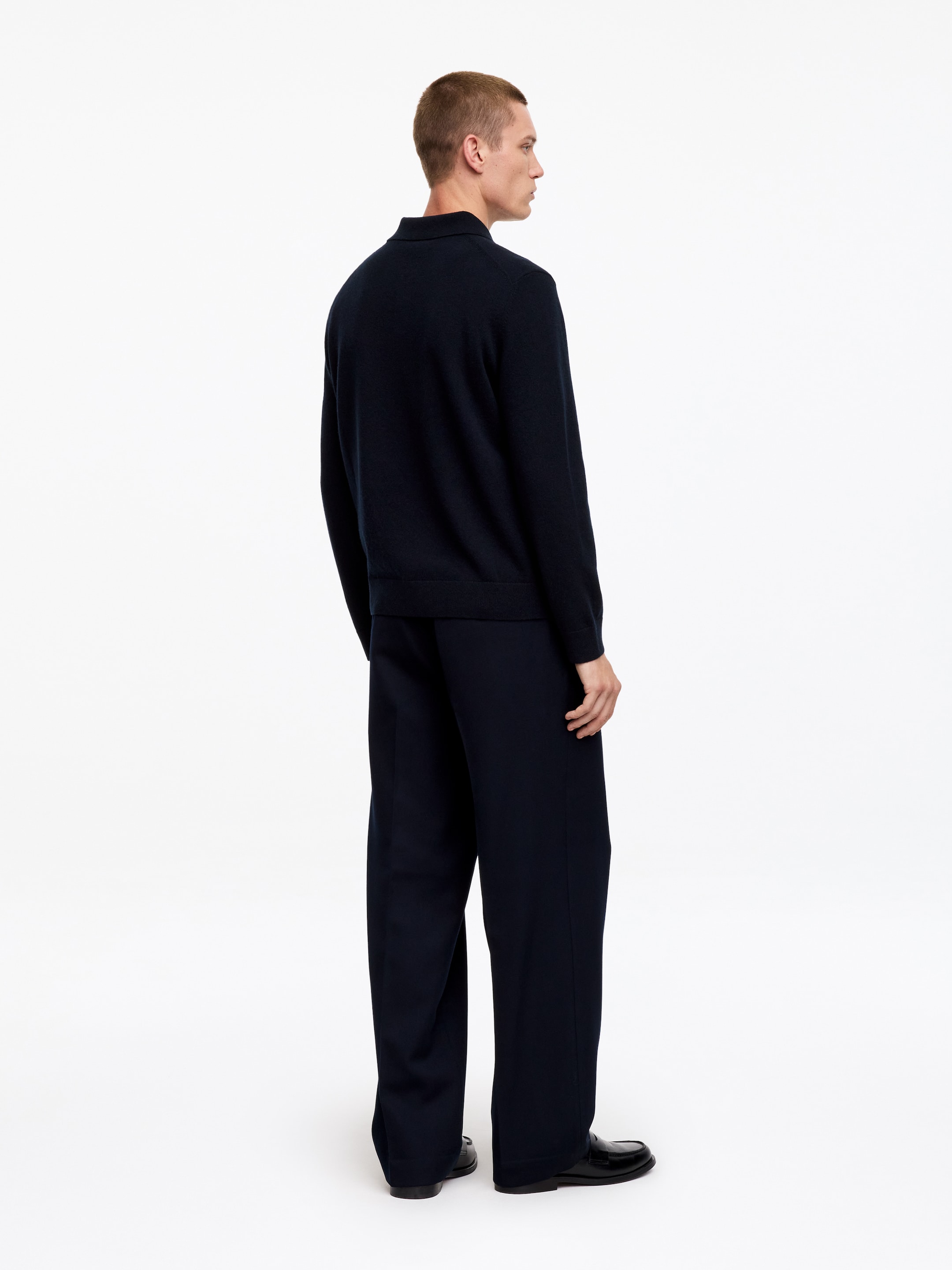Strick-Poloshirt aus reinem Kaschmir - Dunkelblau - Regular Fit - men - StillMedia/Lookbook - 2