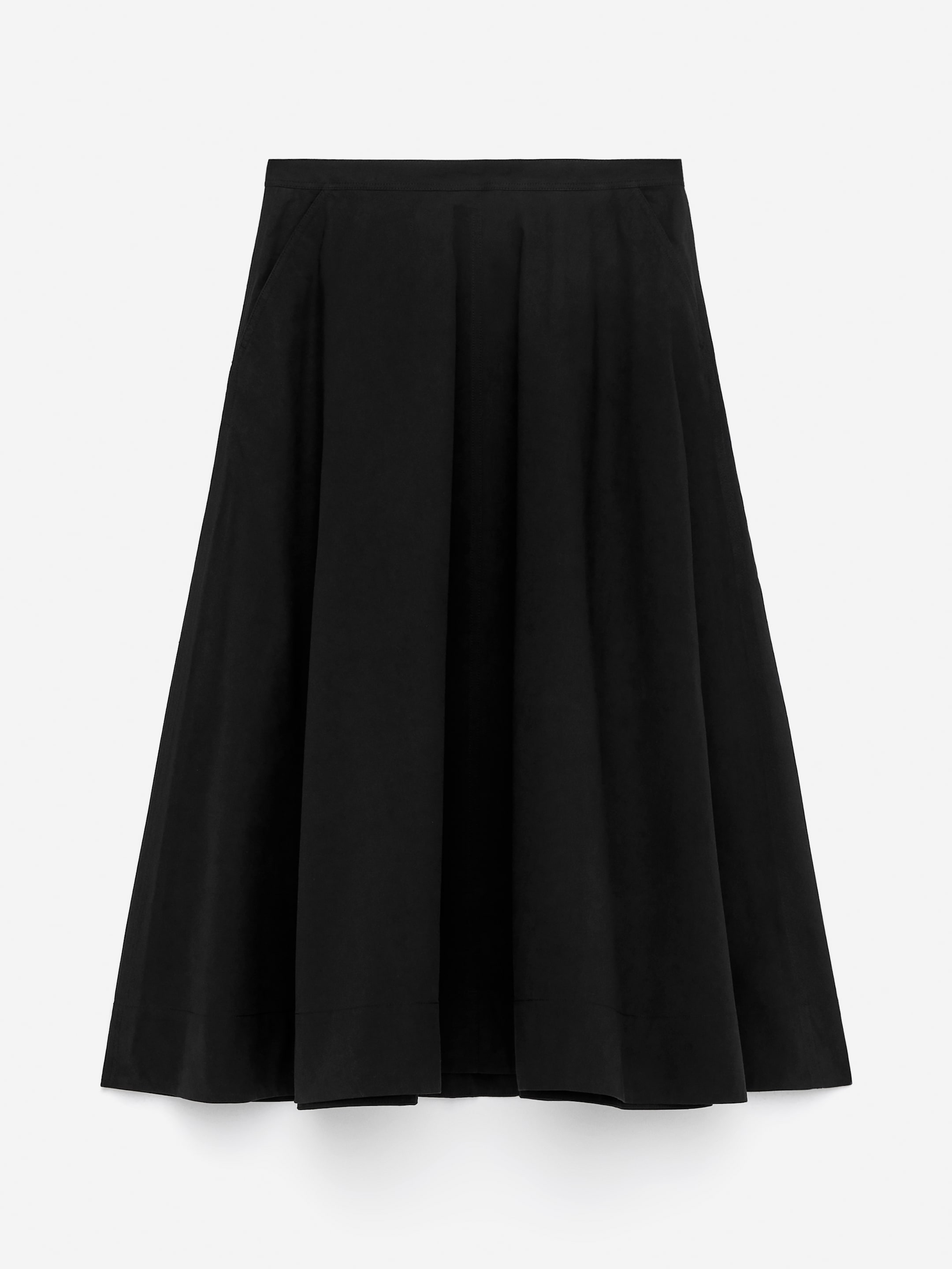 Visa större bild: Cirkelformad kjol i bomull - Svart - DAM | H&M SE 5