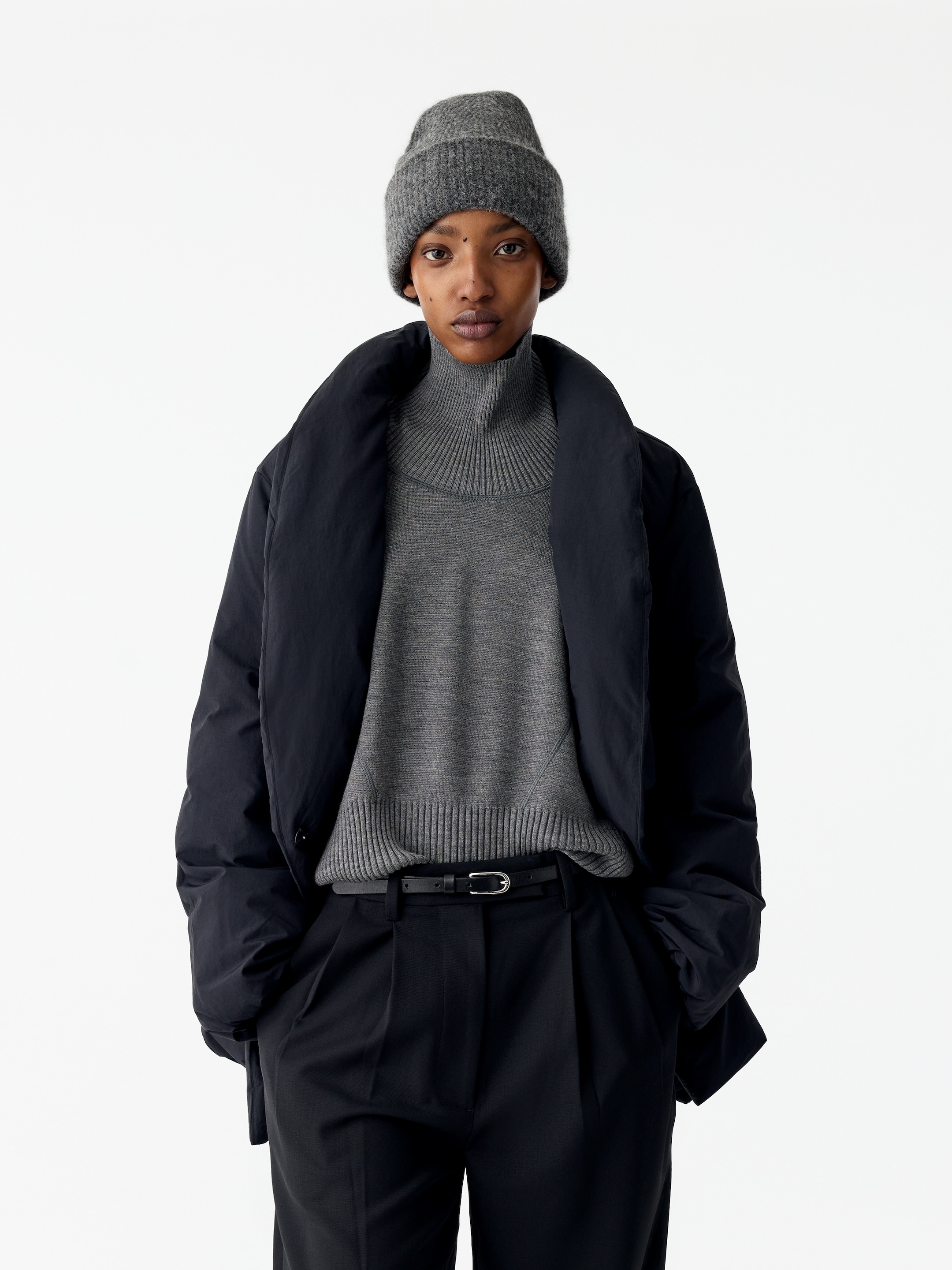 Berretto in misto alpaca e lana - Grigio scuro - women - StillMedia/Lookbook - 10