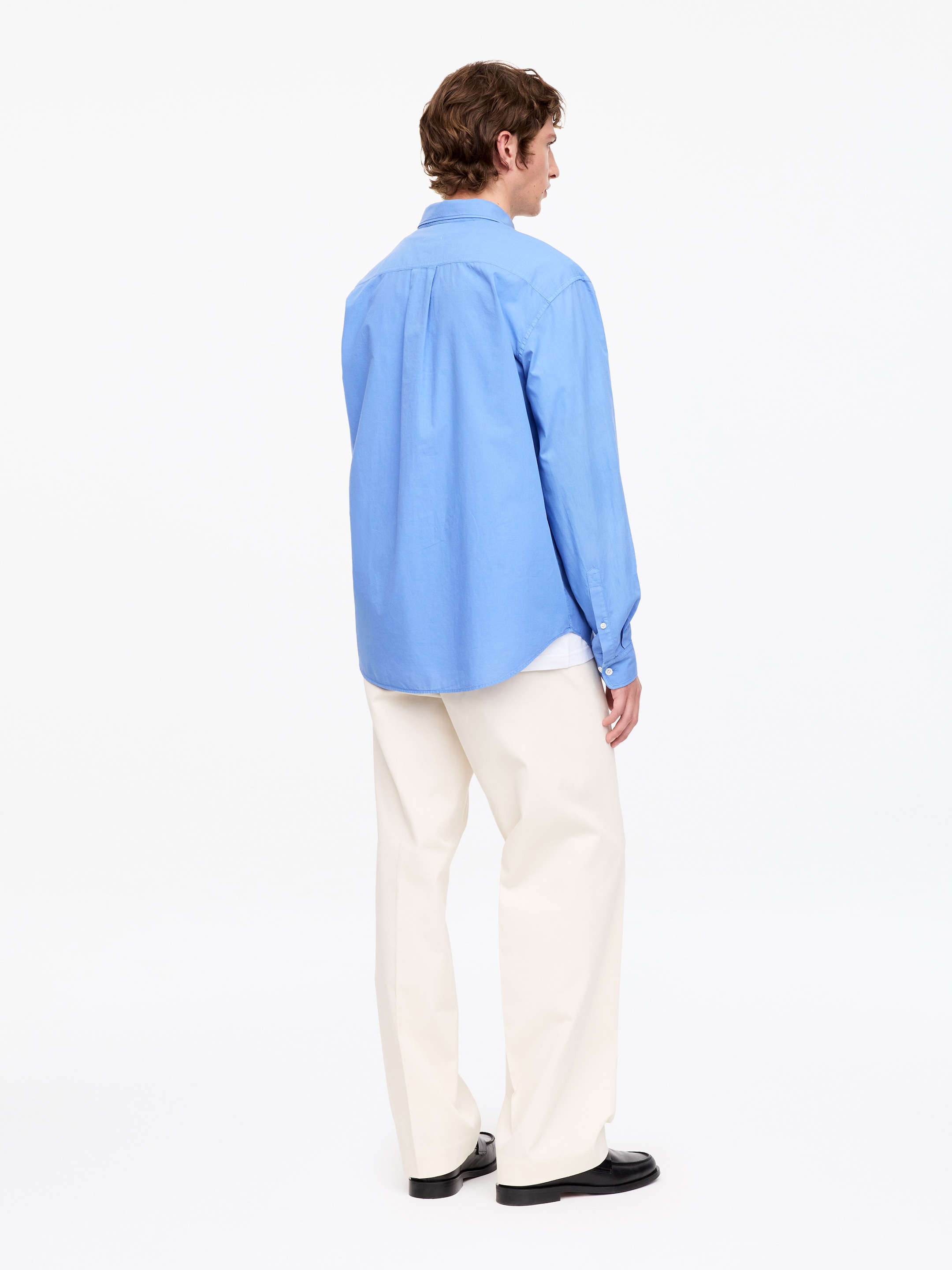 Relaxed Poplin Shirt - Blue - Relaxed fit - Men - StillMedia/Lookbook - 5