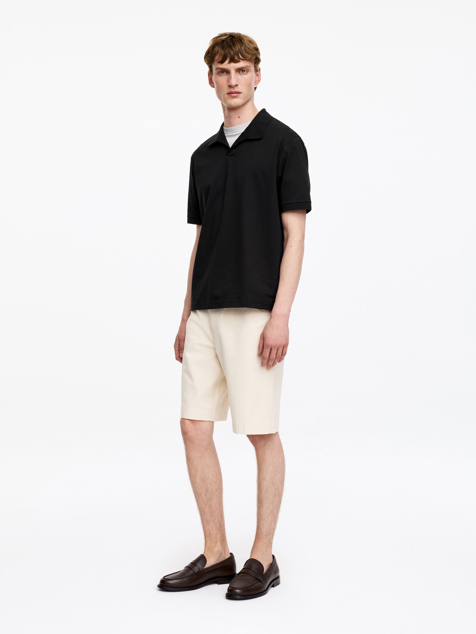 Short-Sleeve Polo Shirt - Black - Regular fit - Men - StillMedia/Lookbook - 2