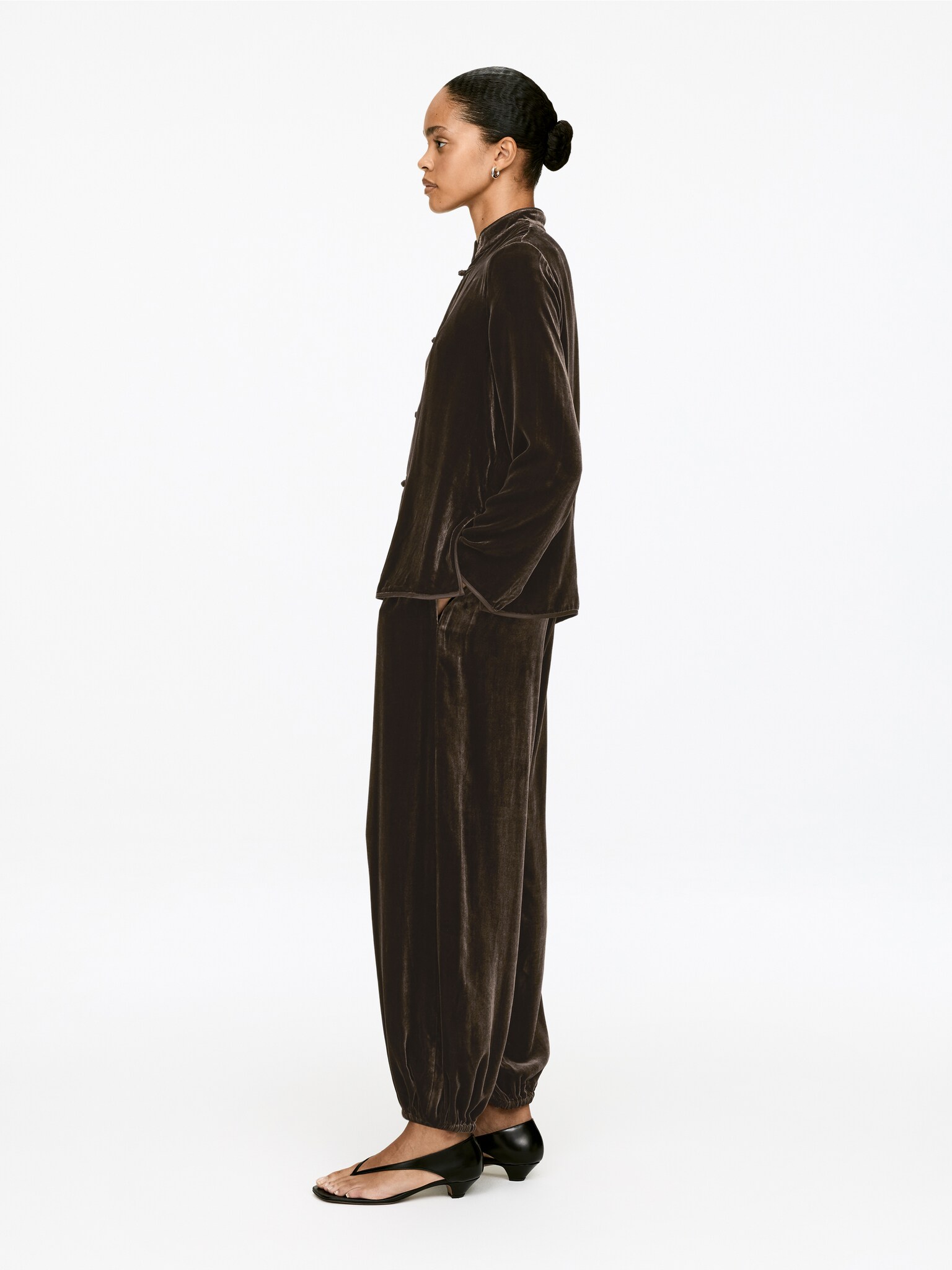 Surchemise en velours - Marron/Noir - 5