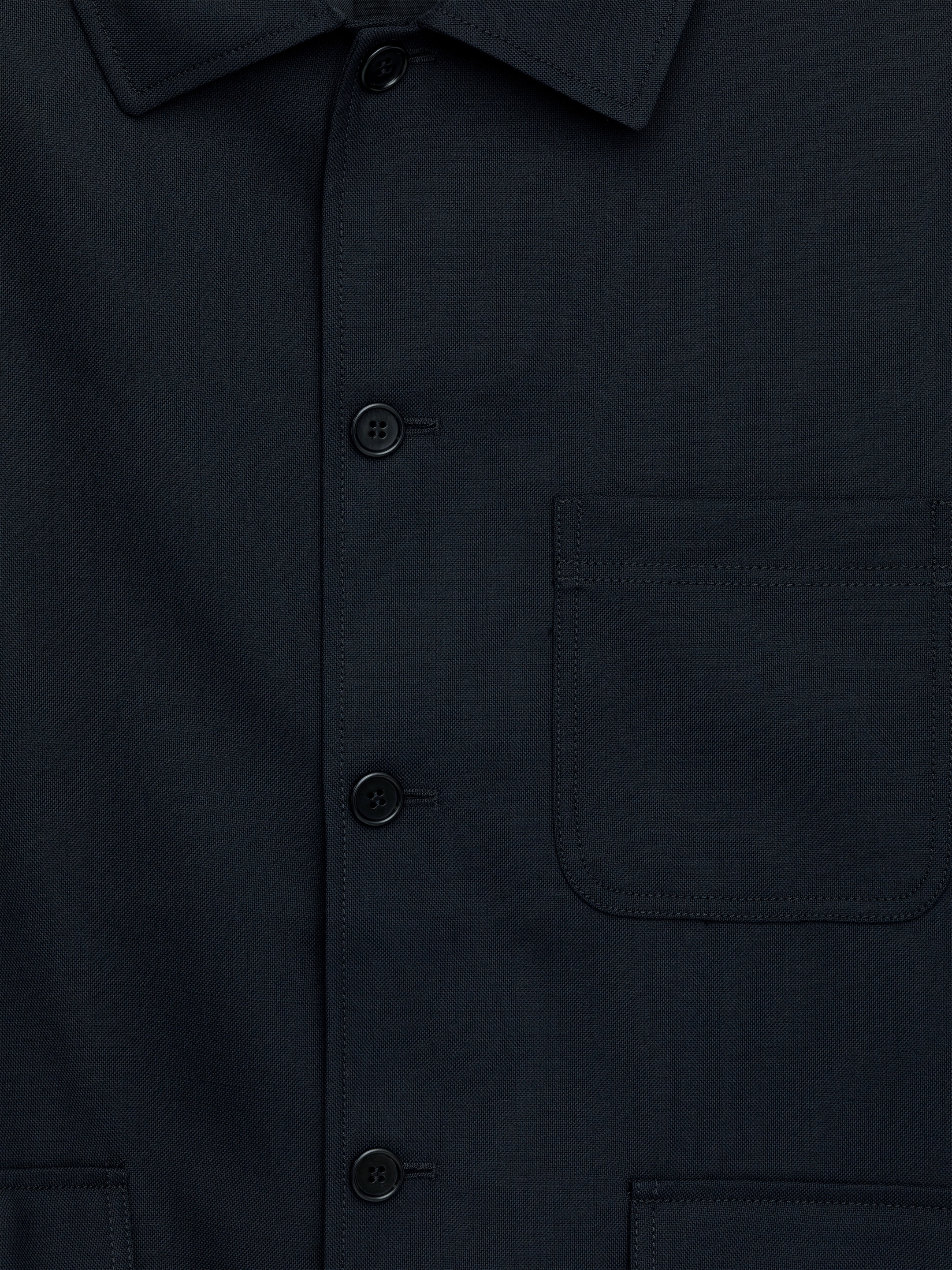 Agrandir l'image: Veste en tissu natté en laine mélangée - Bleu foncé - HOMME | H&M FR 7