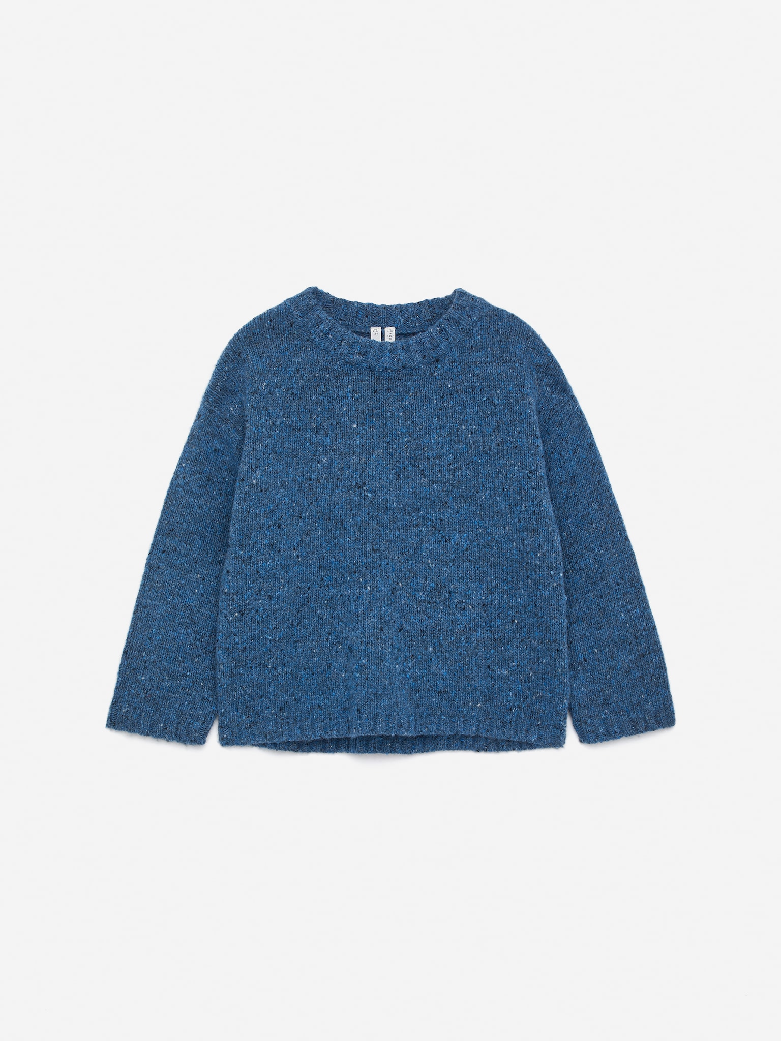 Maglione in misto lana con screziature - Blu/Verde