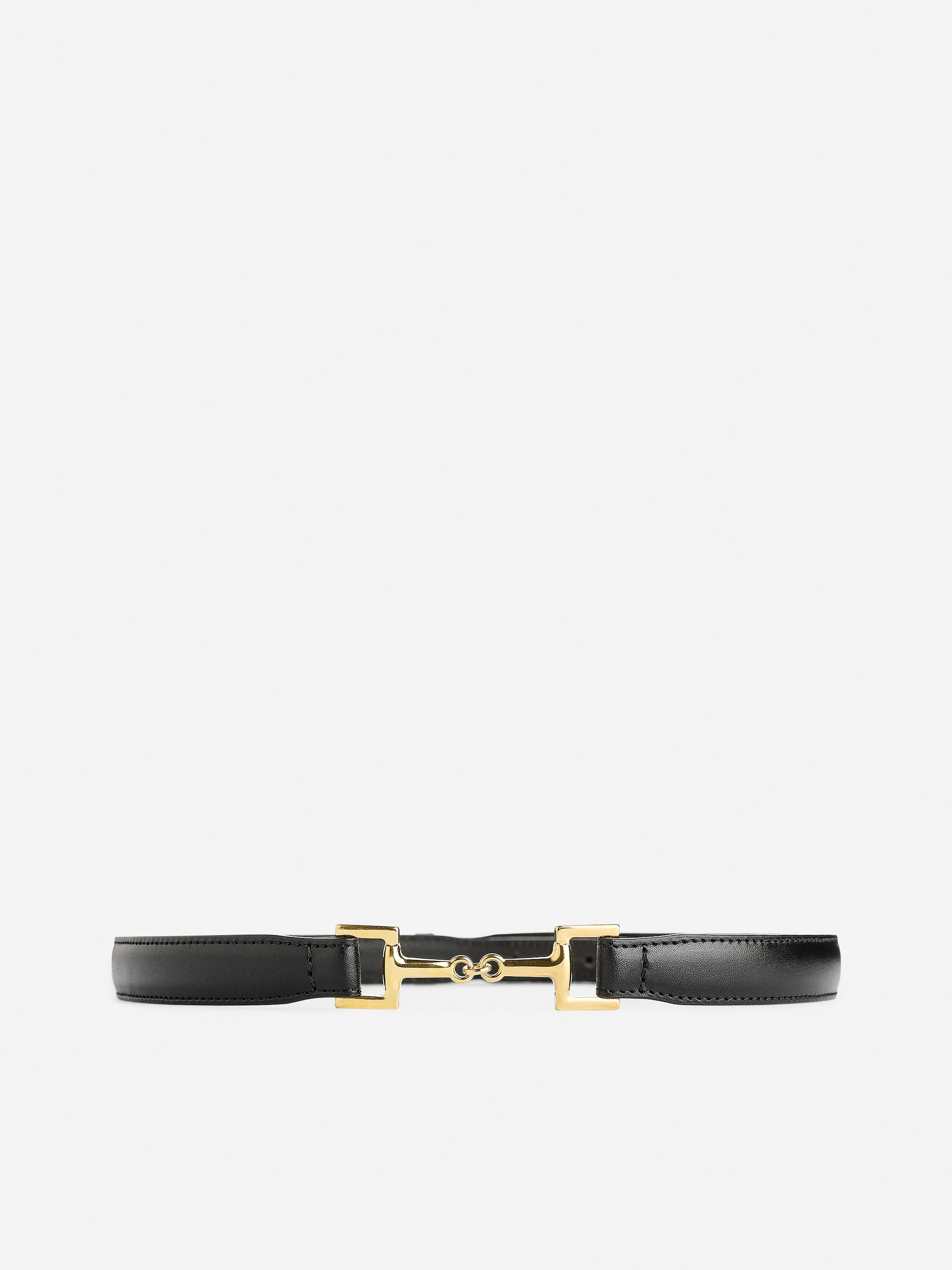Ingrandisci l'immagine: Horsebit Buckle Leather Belt - Black - DONNA | H&M CH 1