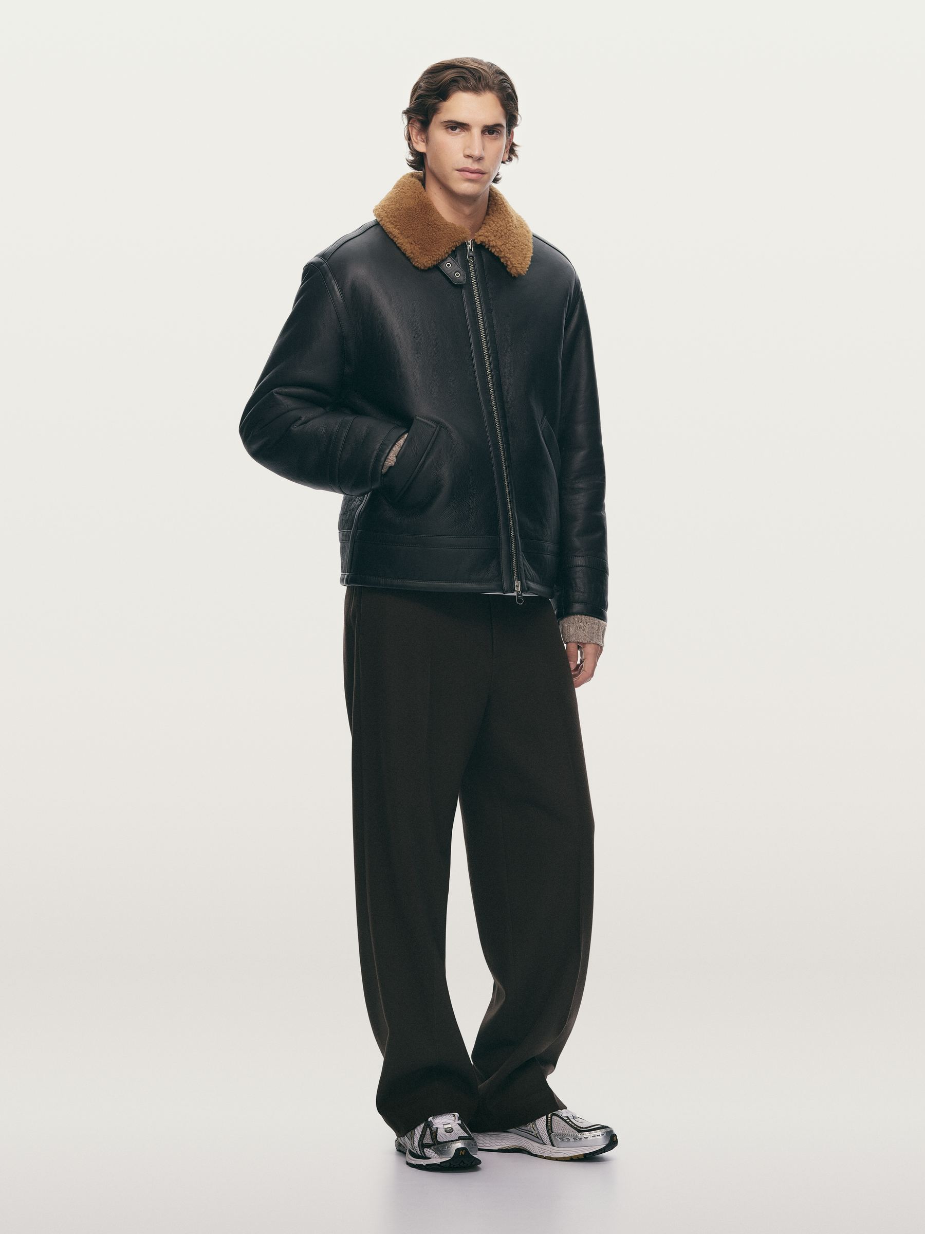 Relaxed Wool Trousers - Brown - Relaxed fit - Men - StillMedia/Environmental - 1