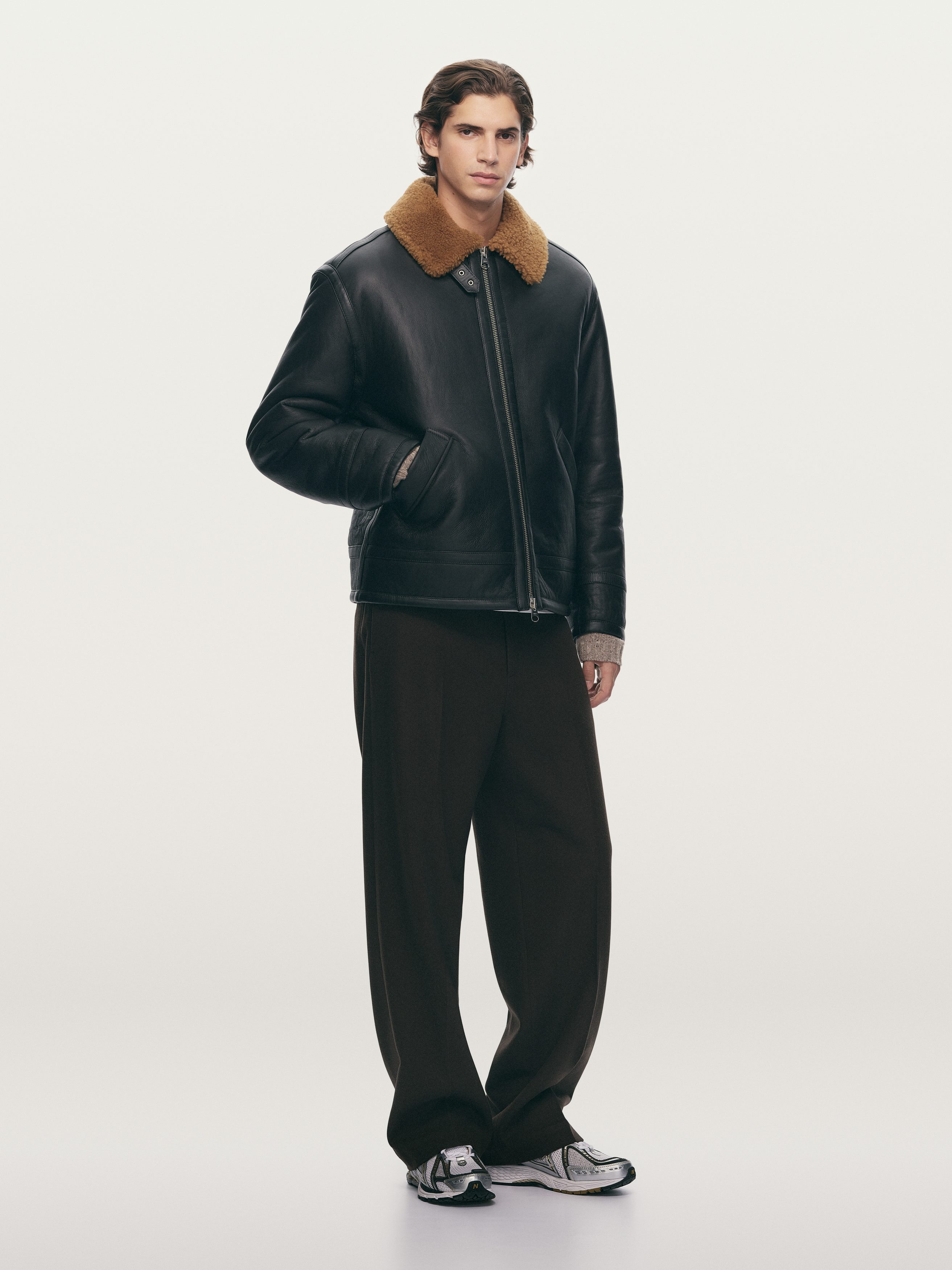 Relaxed Wool Trousers - Brown - Relaxed fit - Men - StillMedia/Lookbook - 1