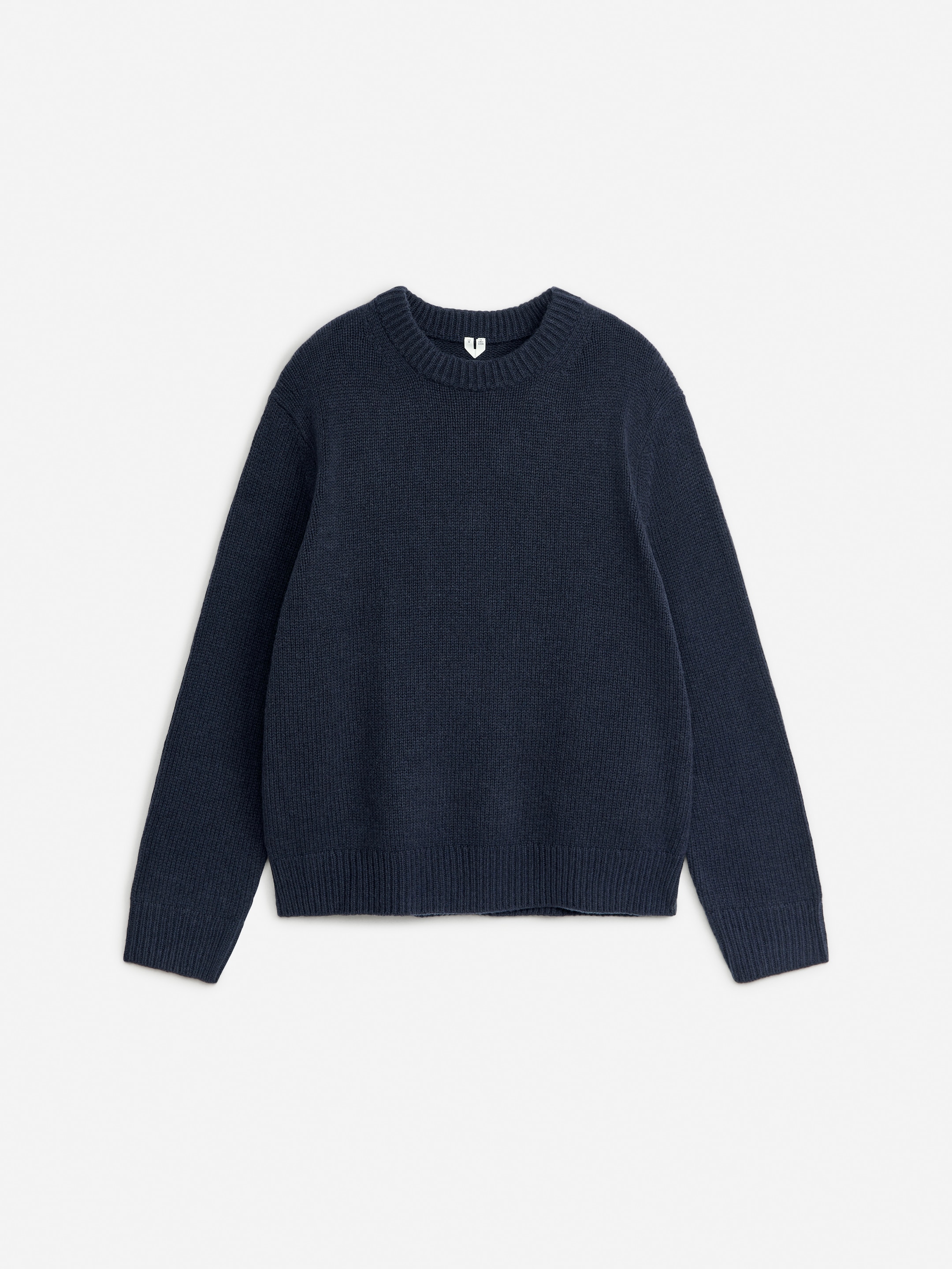 Heavy Knit Wool Blend Jumper - Dark Blue - Oversized - Men - StillMedia/DescriptiveStillLife - 1