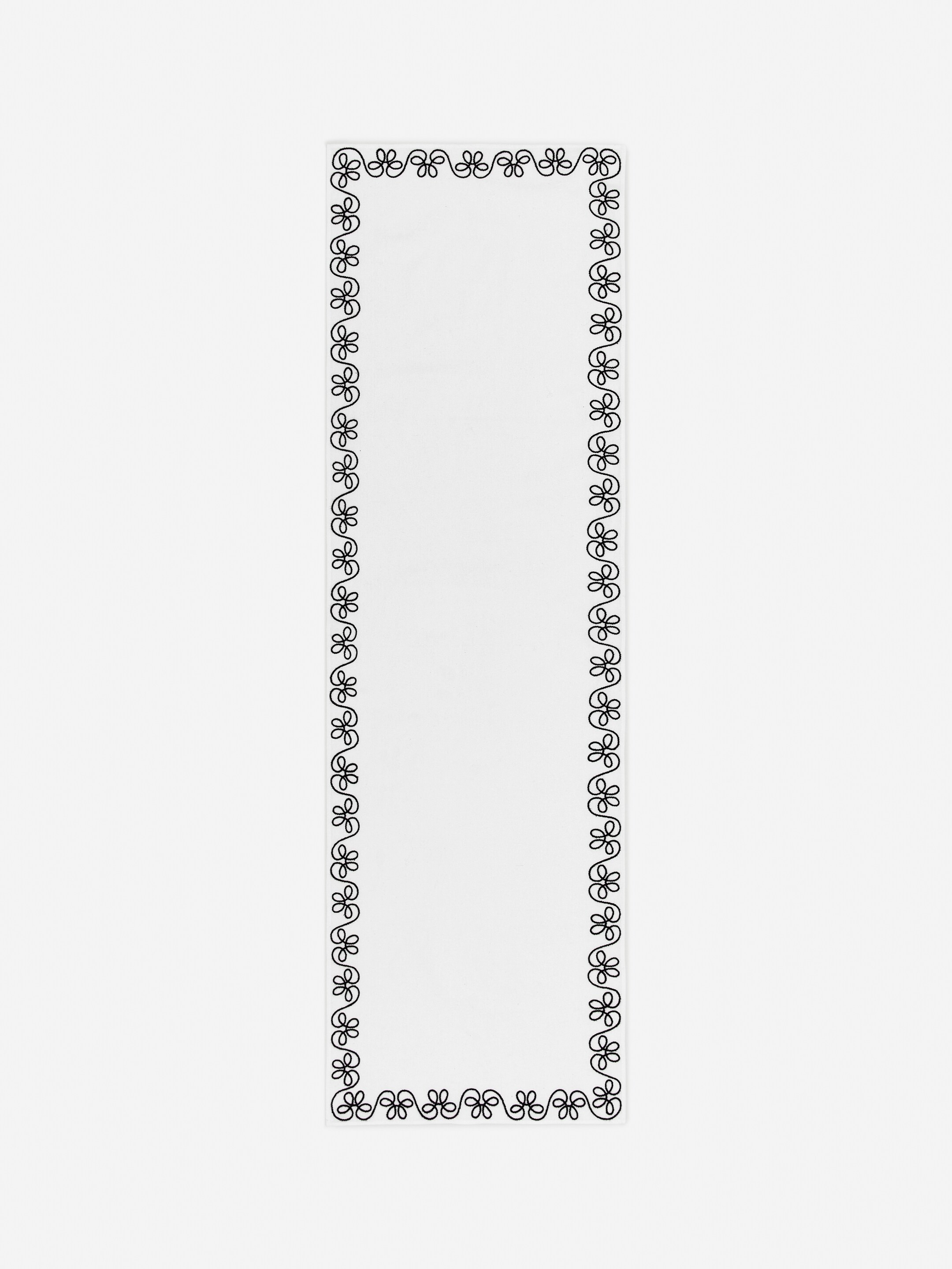 Broderad bordslöpare - Vit/svart - Homeware - StillMedia/DescriptiveStillLife - 1