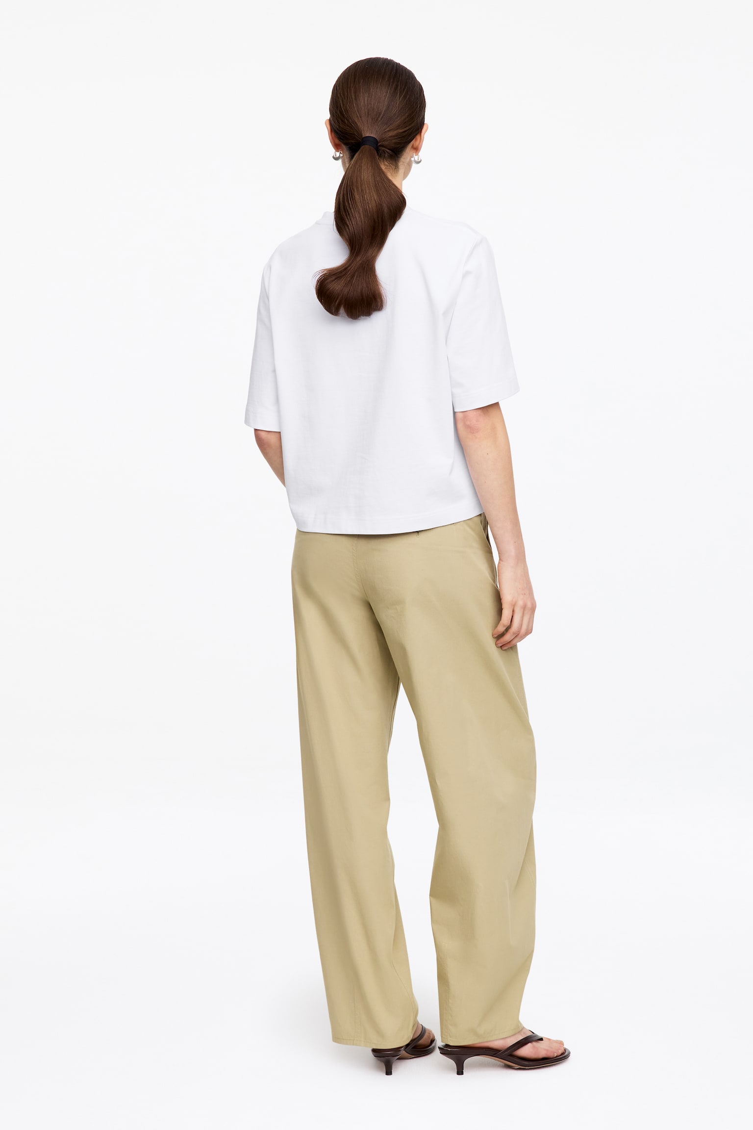 T-shirt coupe carrée ALBA - Blanc/Blanc/Marron/Noir - 6