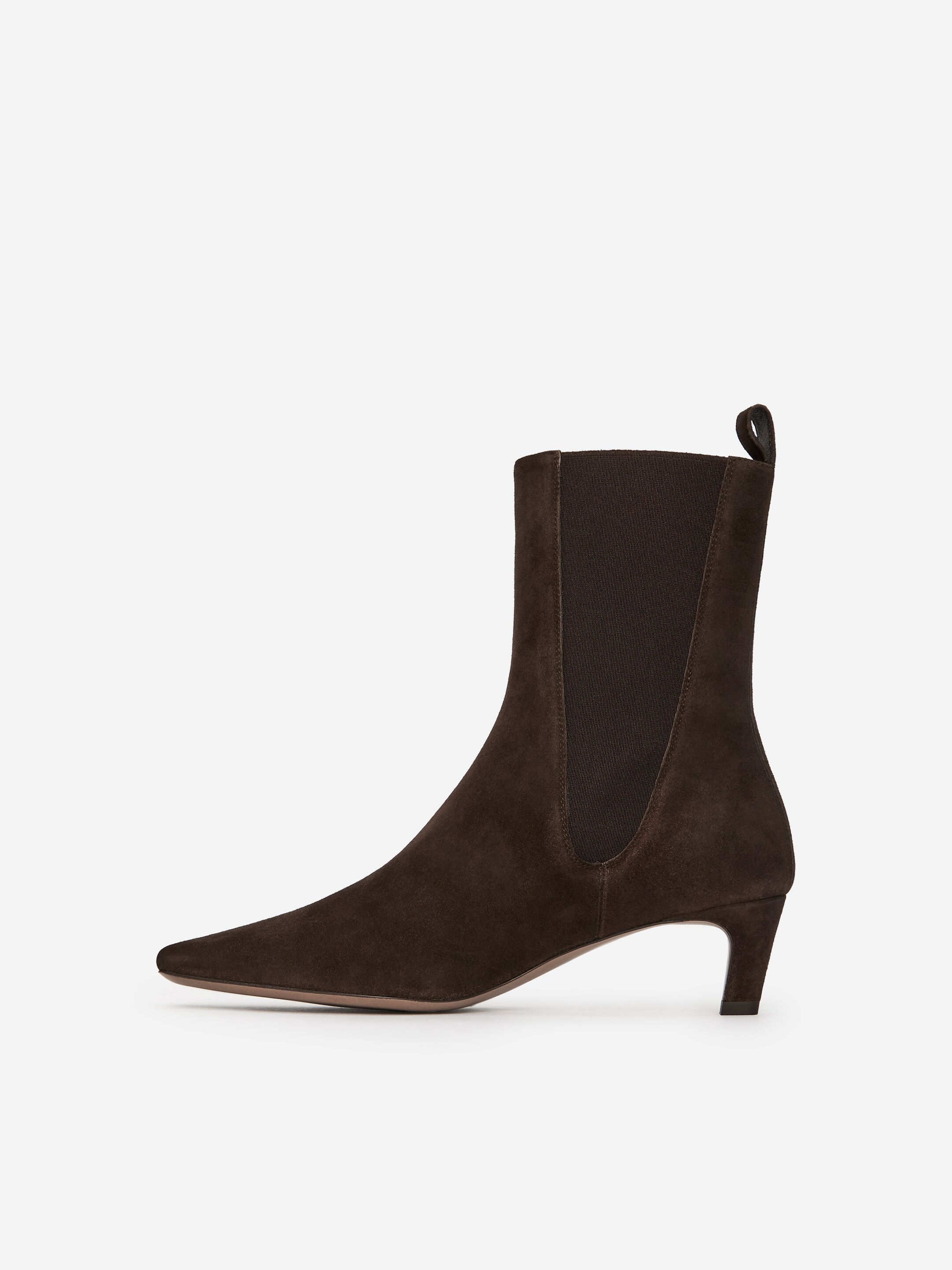 Visualizza immagine più grande: Stivaletti in pelle scamosciata - Marrone scuro - DONNA | H&M IT 5