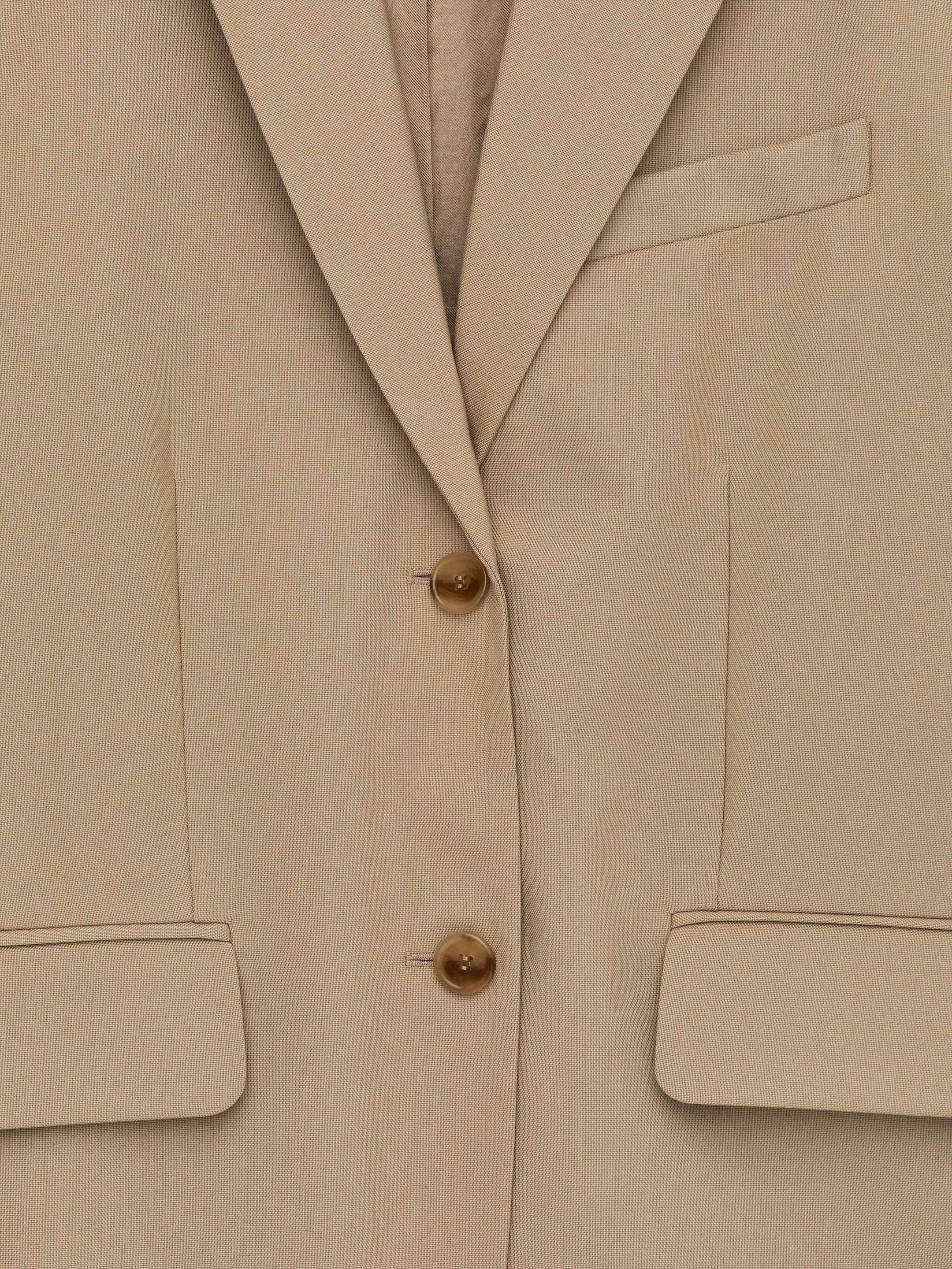 Oversized Wool Blazer - Beige - Oversized - Women - StillMedia/DescriptiveDetail - 1