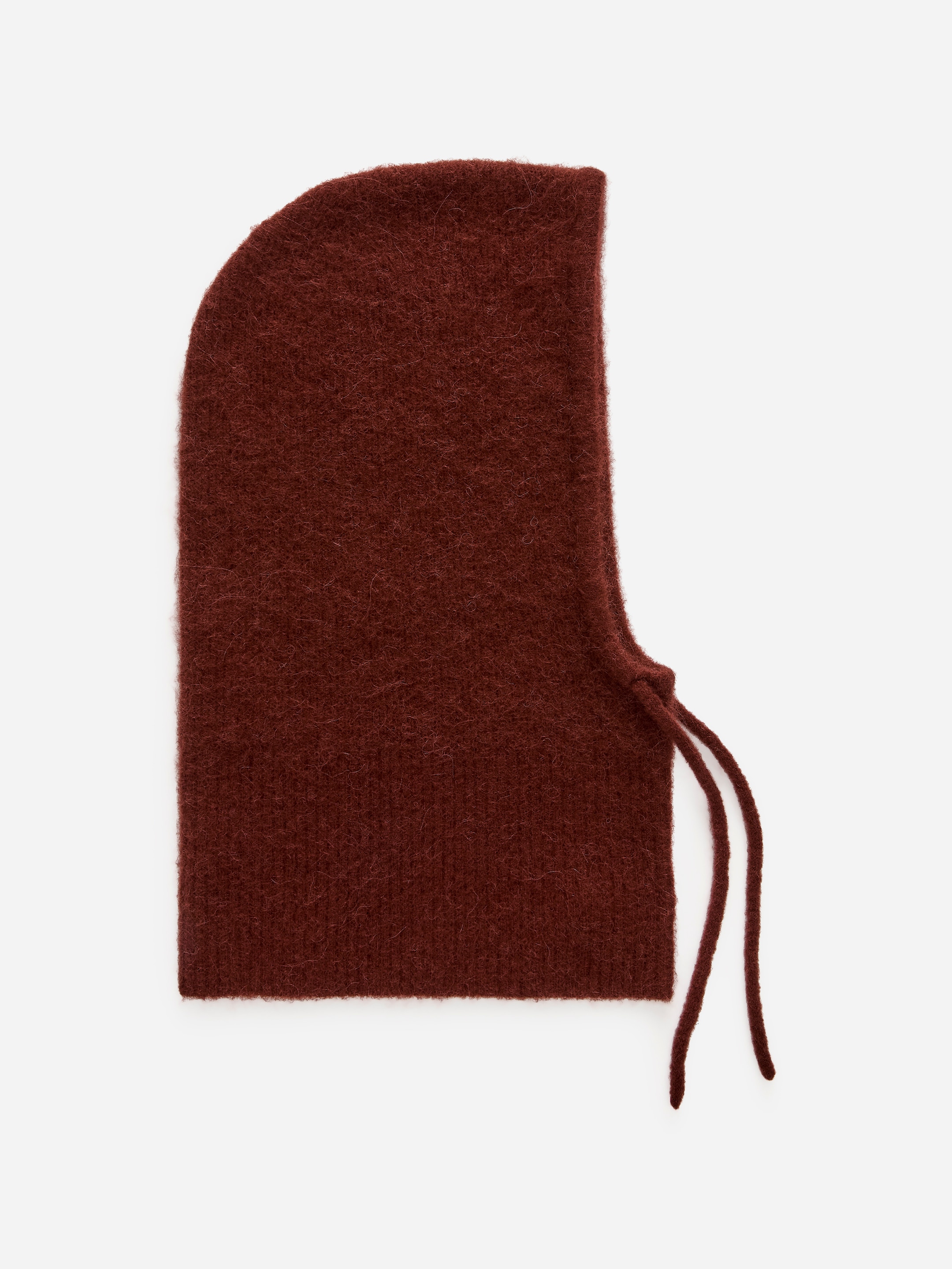 Alpaca-Wool Blend Hood-#5D342C-17317