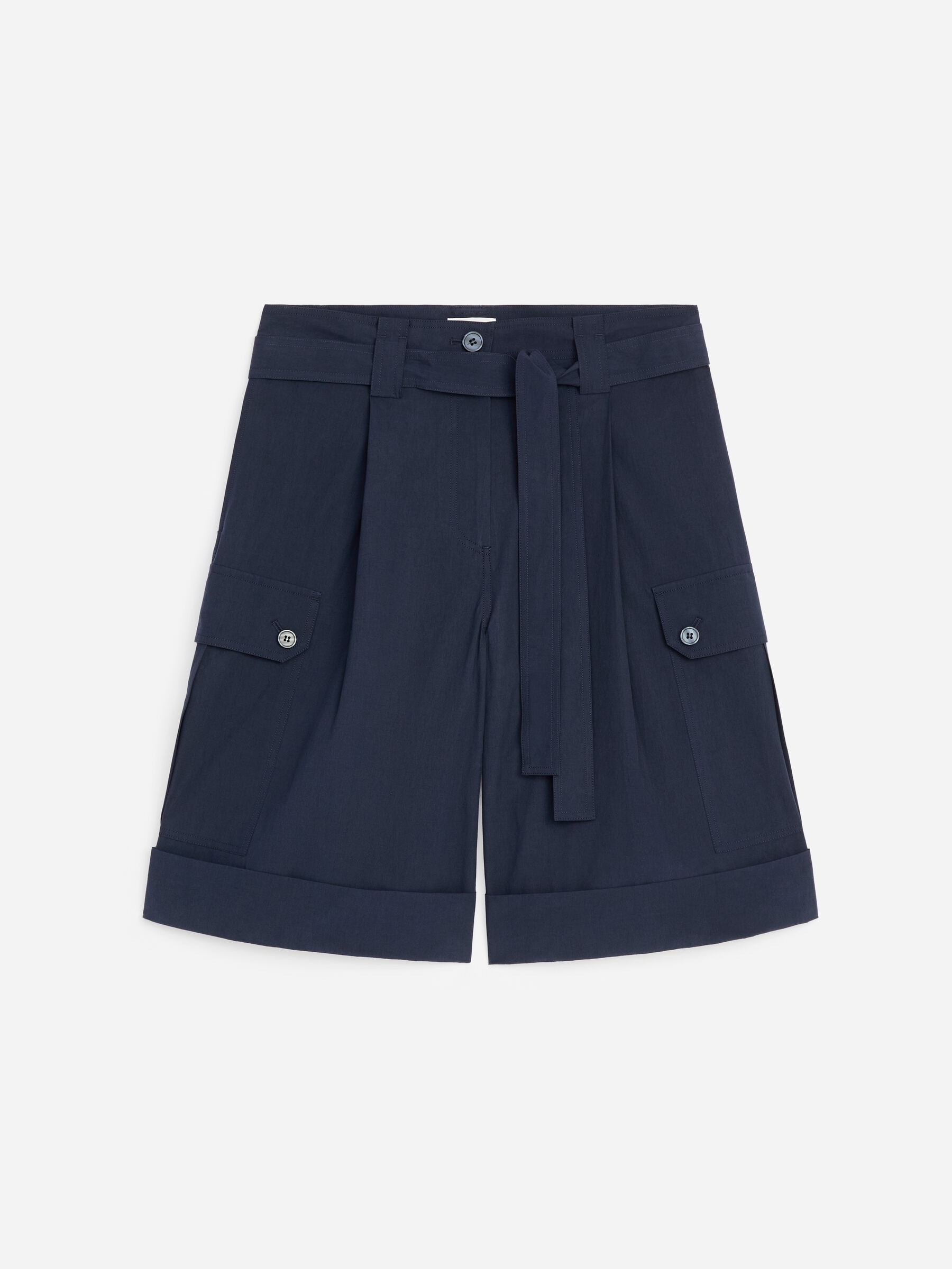Pima Cotton Utility Shorts-#0A041F-19571