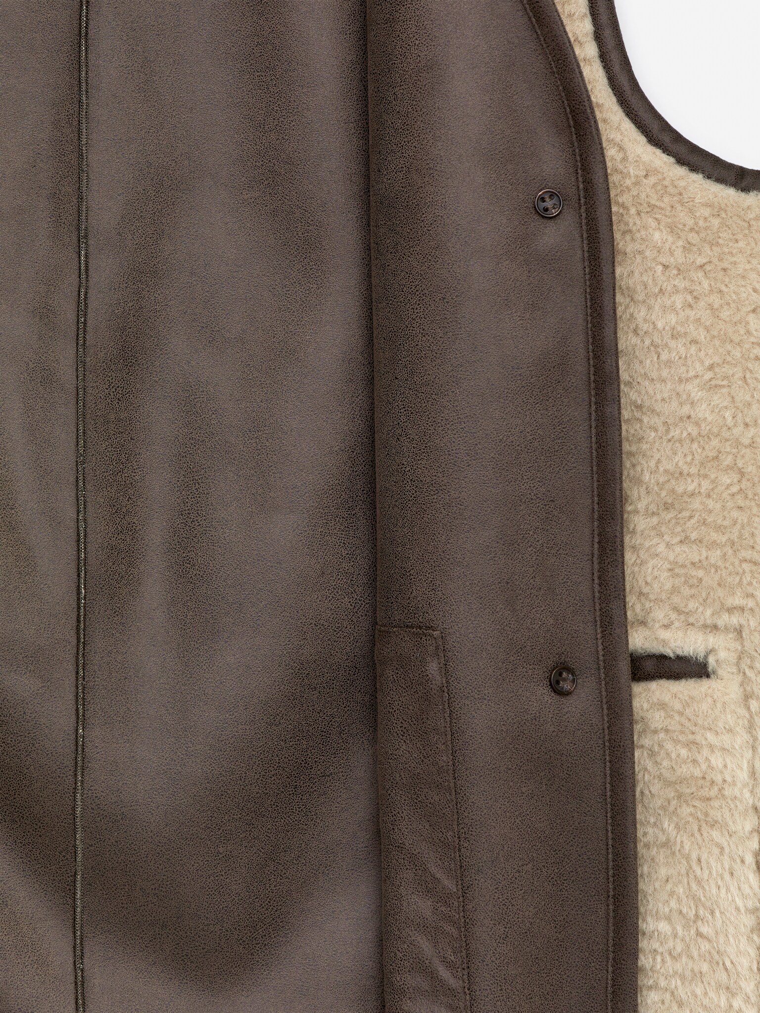 Gilet en peluche - Beige - 7