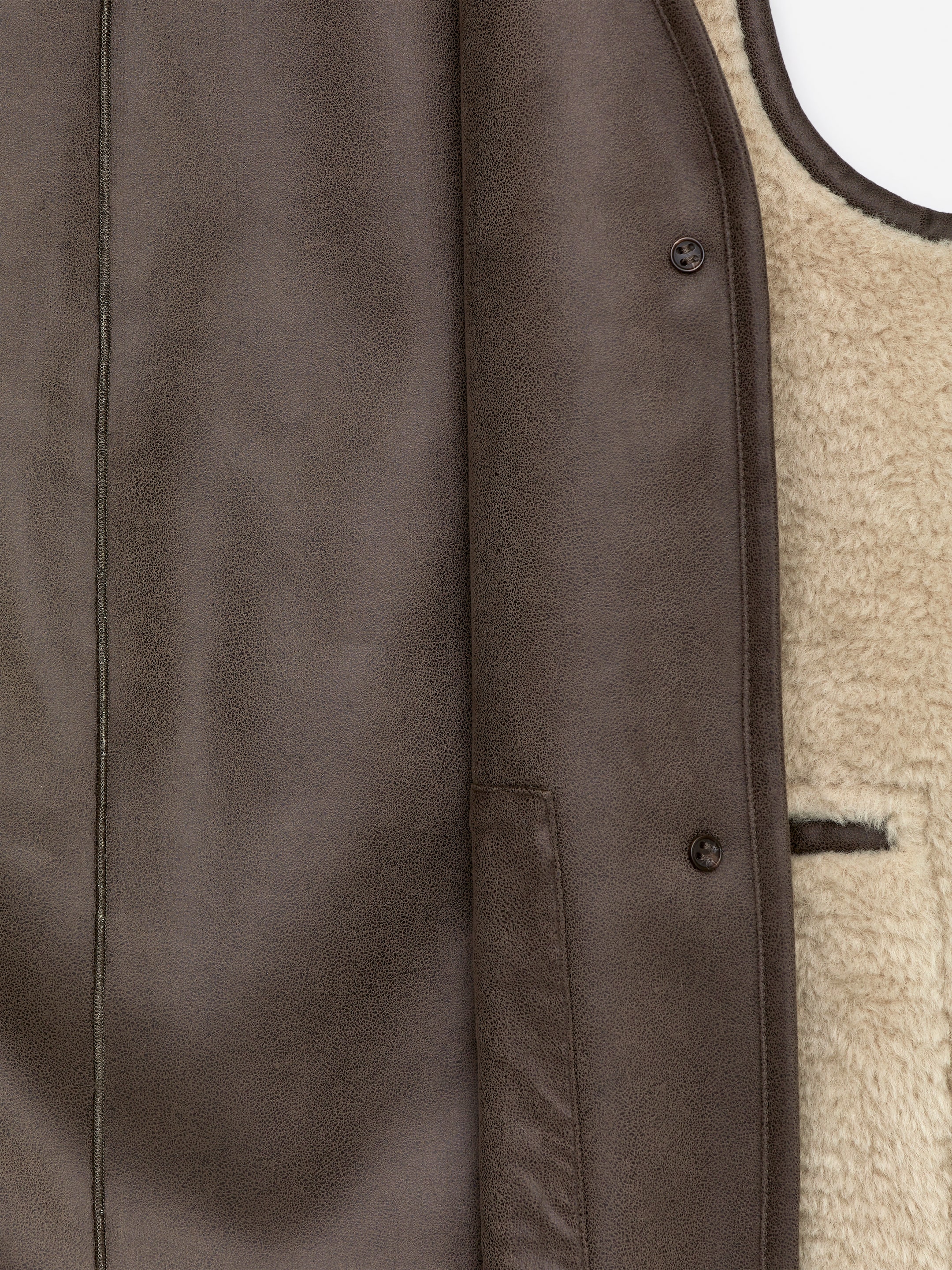 Pile Vest - Beige - Oversized - women - StillMedia/DescriptiveDetail - 3