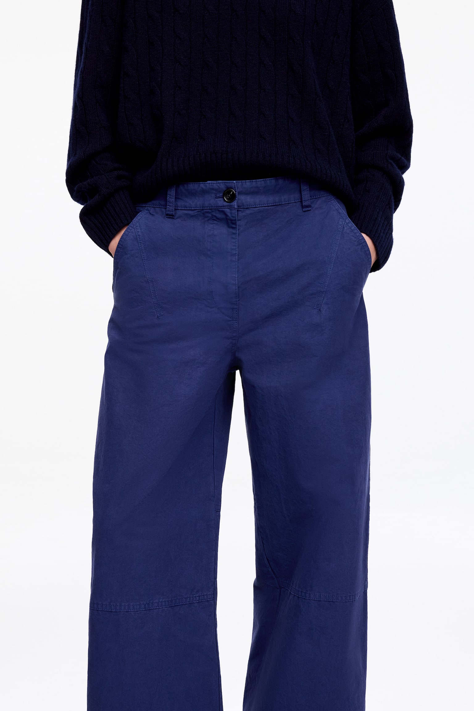 Calças cargo - Azul/Castanho - 5