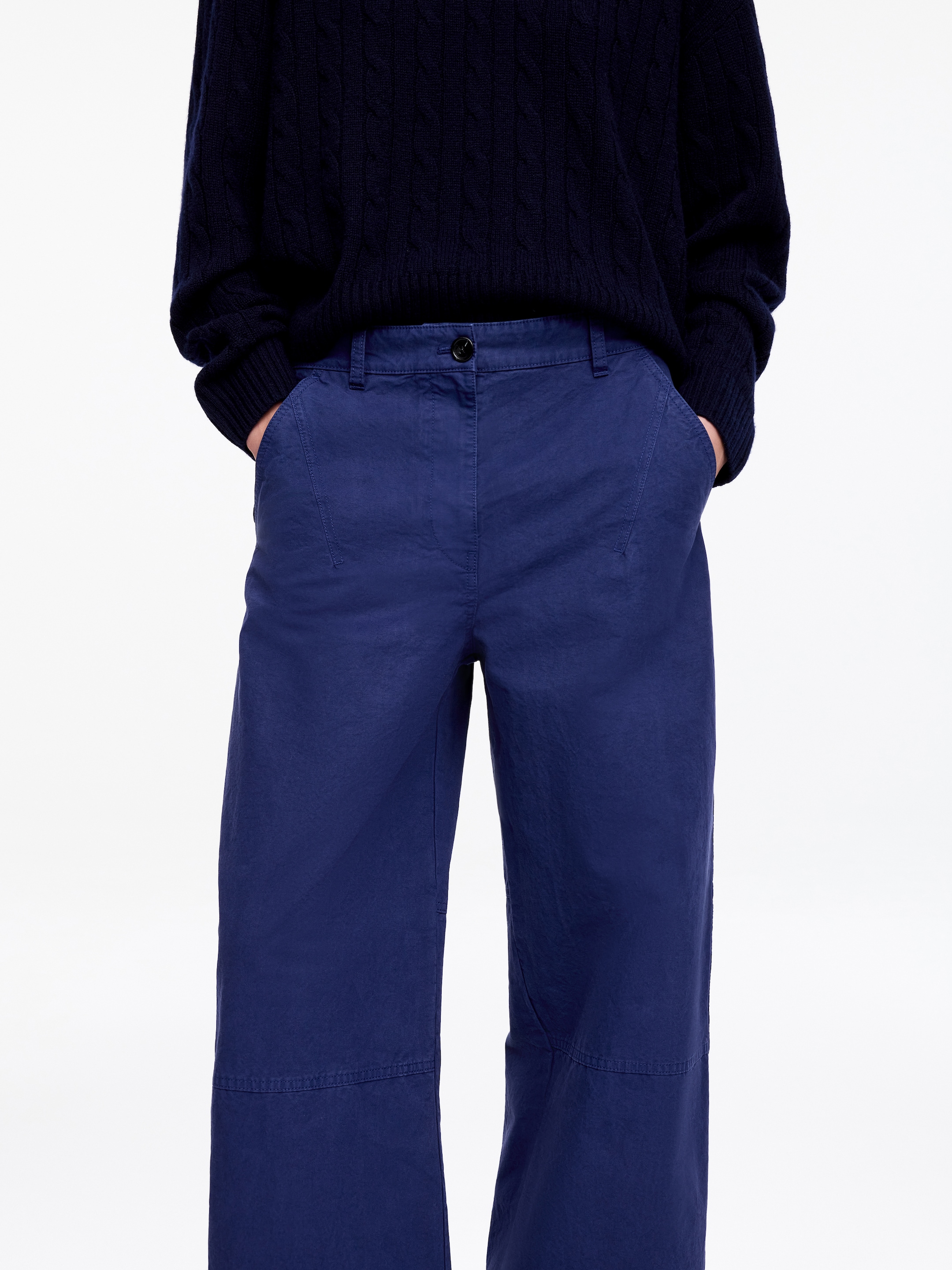 Cargo Trousers - Blue - Loose fit - Women - StillMedia/Lookbook - 2